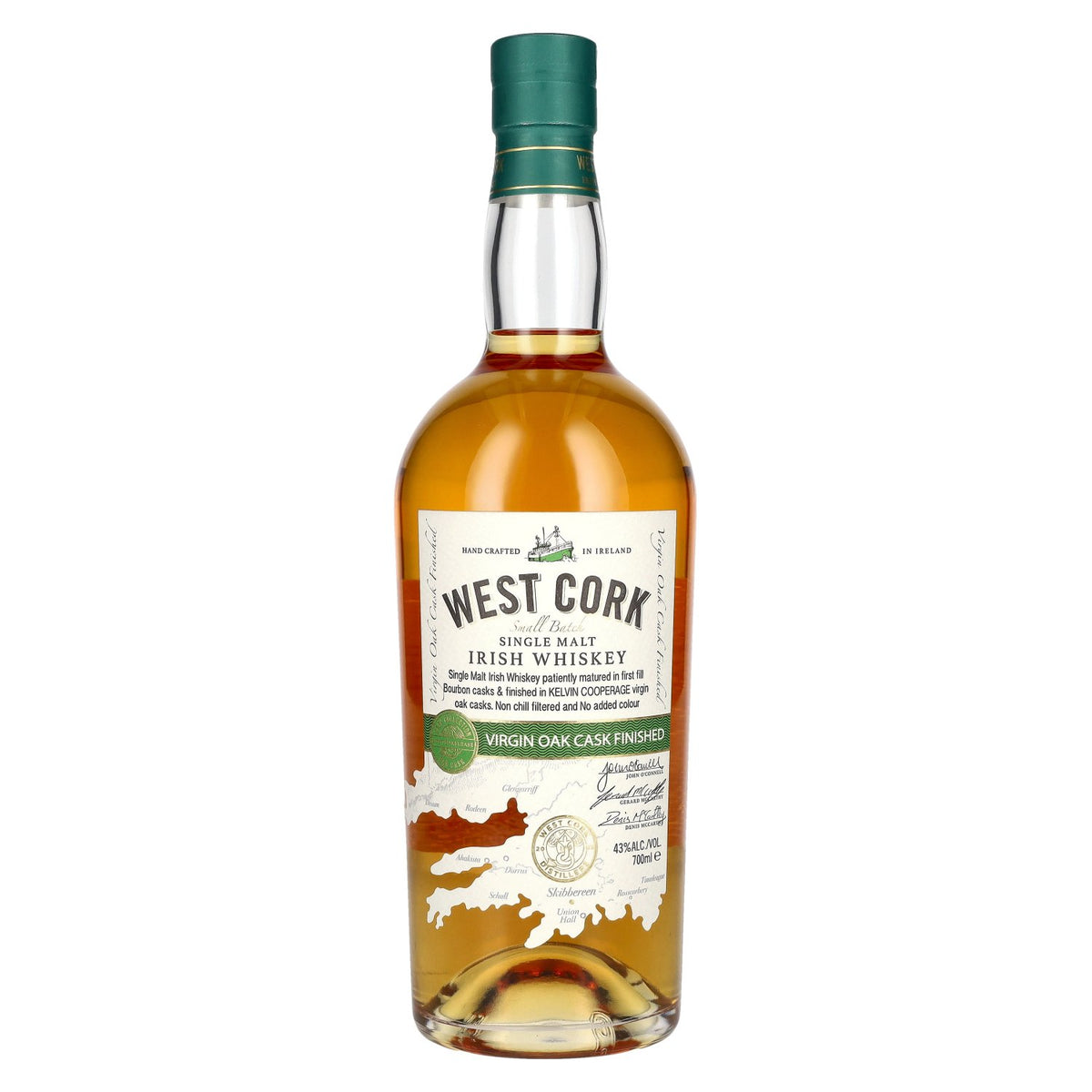 West Cork Single Malt Irish Whiskey VIRGIN OAK CASK FINISHED 43% Vol. 0,7l