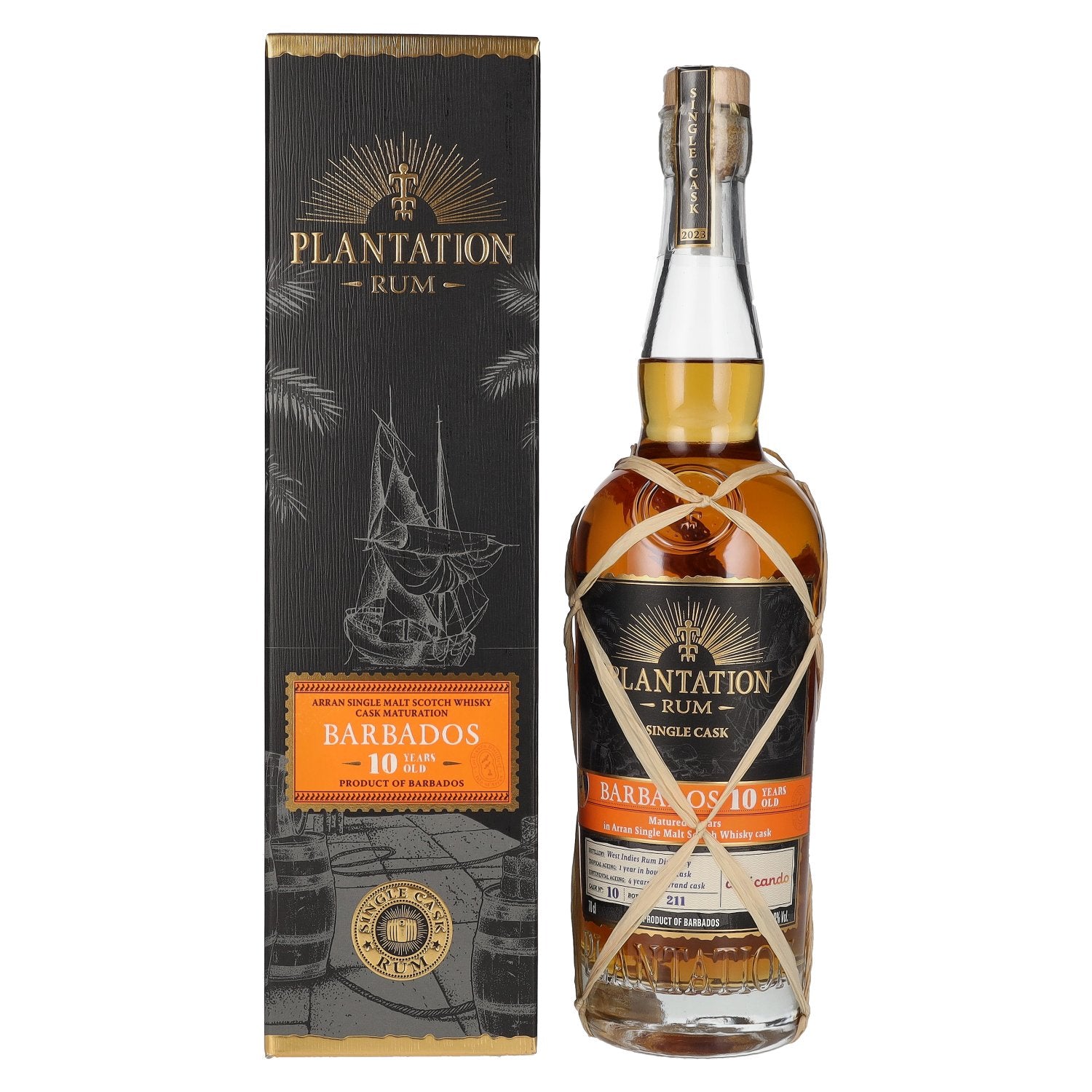Plantation Rum BARBADOS 10 Years Old Arran Finish by delicando 2023 50,9% Vol. 0,7l in Giftbox