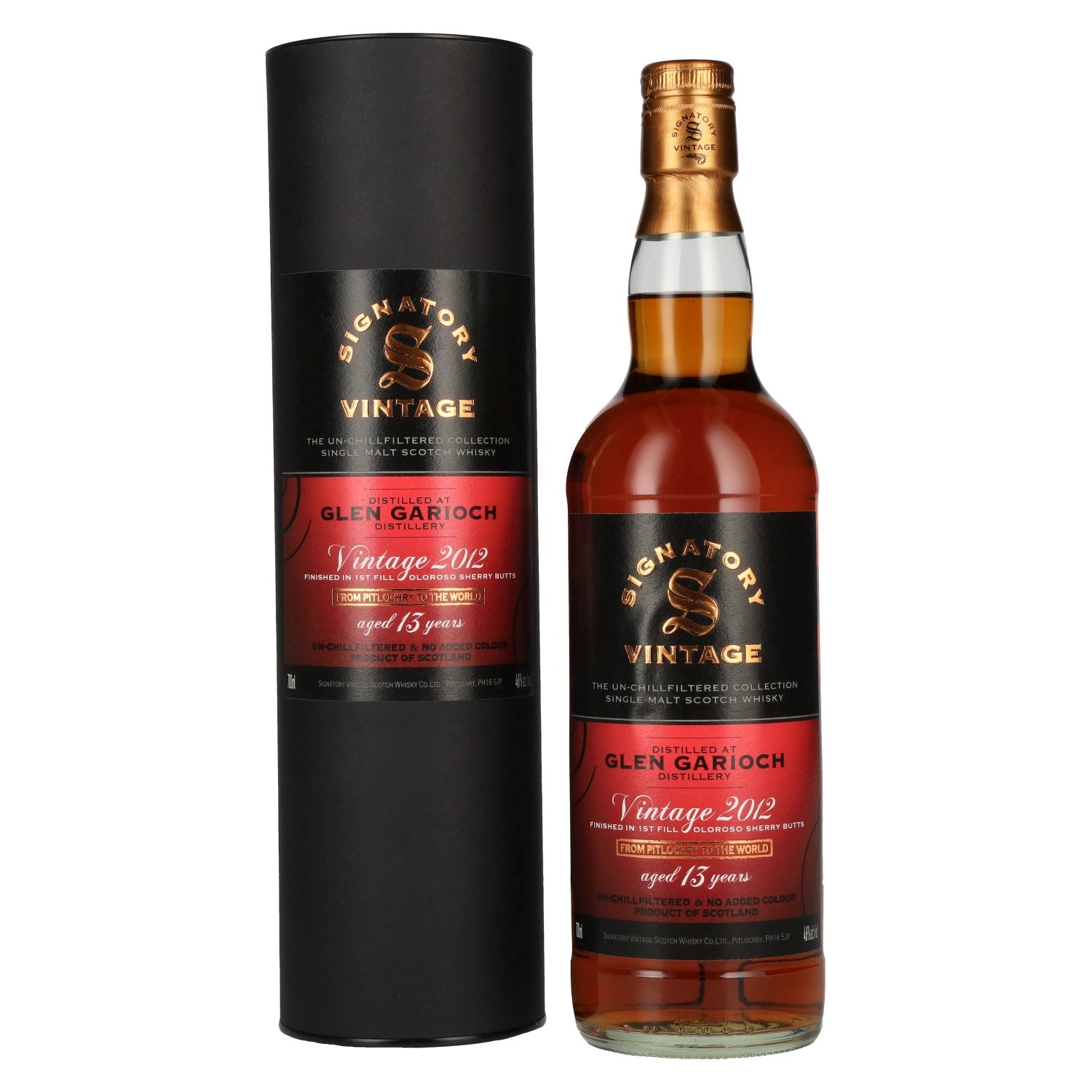Signatory Vintage GLEN GARIOCH 13 Years Old The Un-Chillfiltered 2012 46% Vol. 0,7l in Giftbox