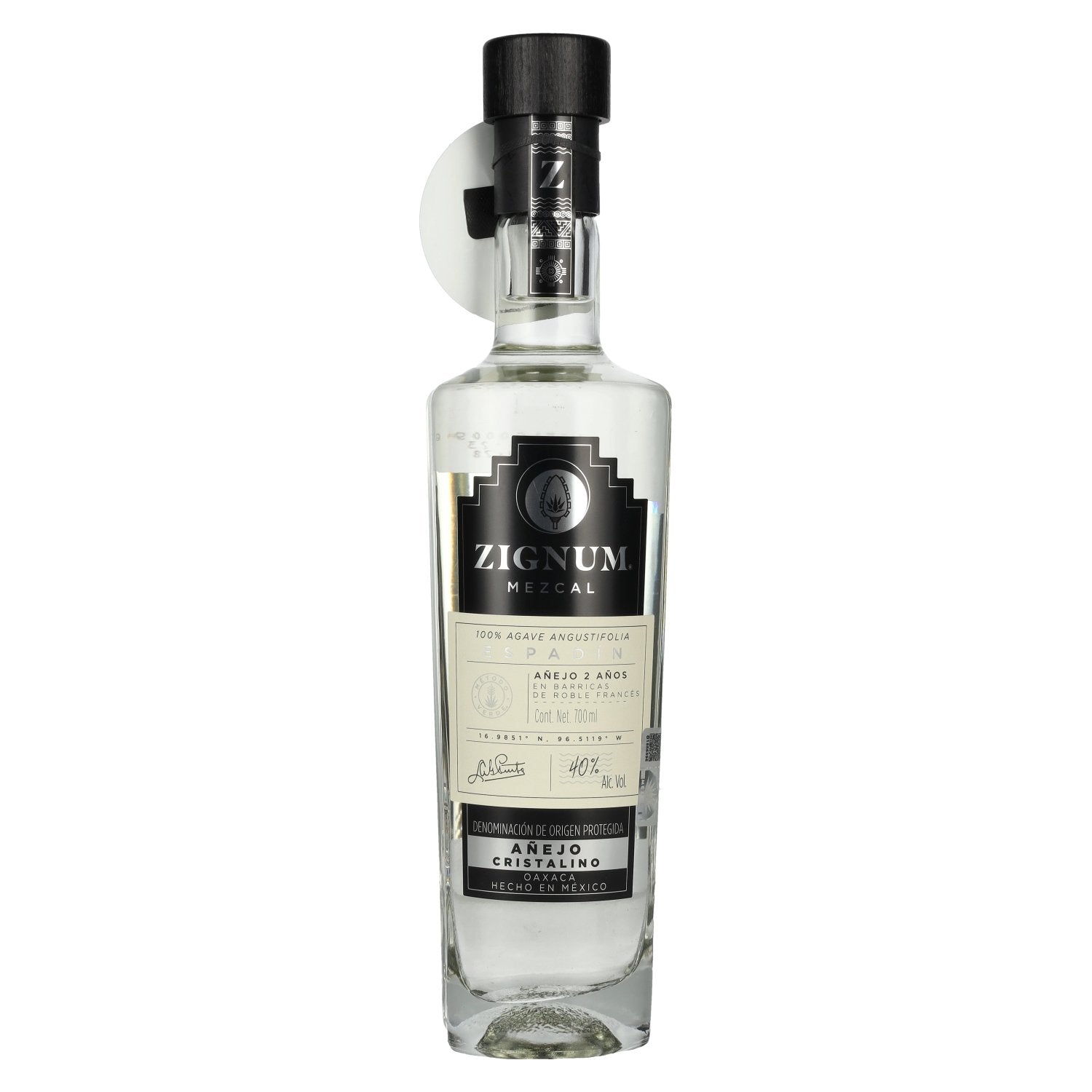Zignum Mezcal Anejo Cristalino 100% Agave Angustifolia DOP 40% Vol. 0,7l
