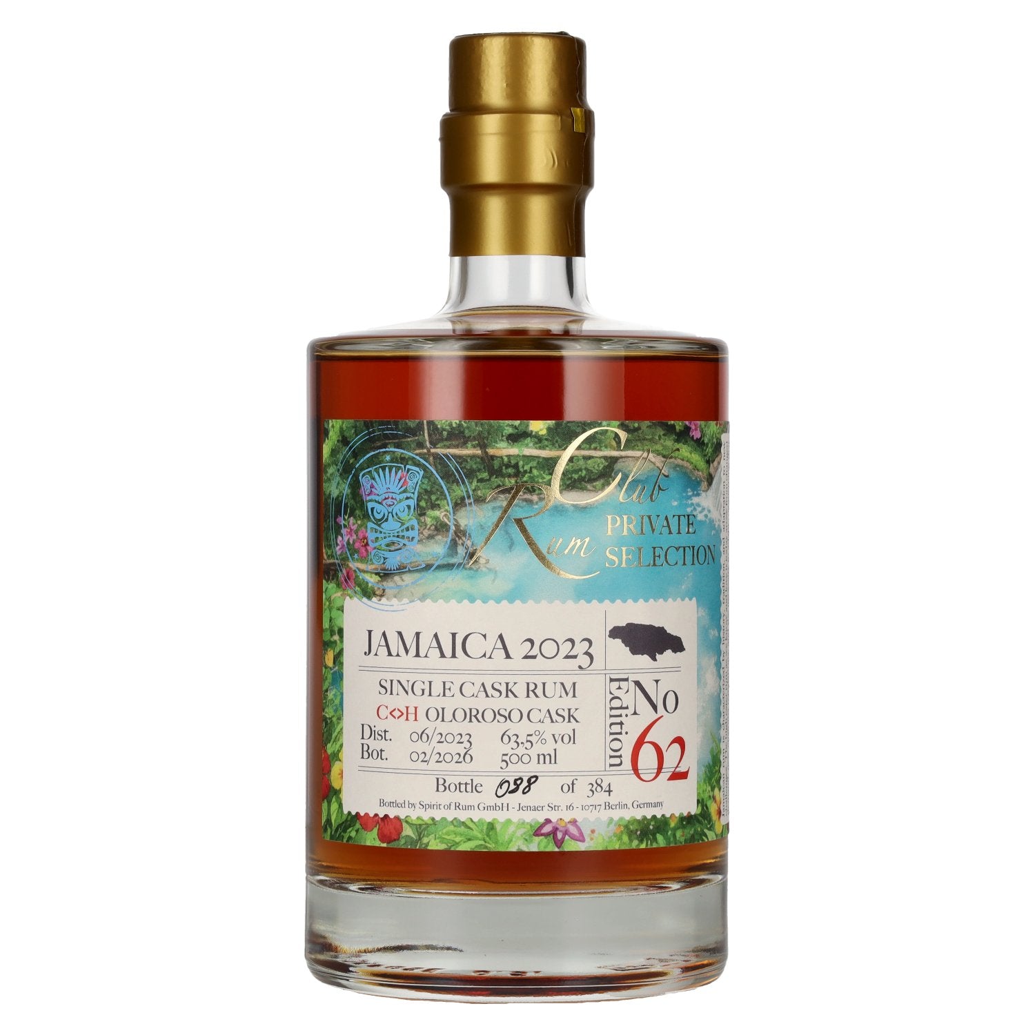 RUM CLUB PRIVATE SELECTION Jamaica Single Cask Rum Edition 62 2023 63,5% Vol. 0,5l