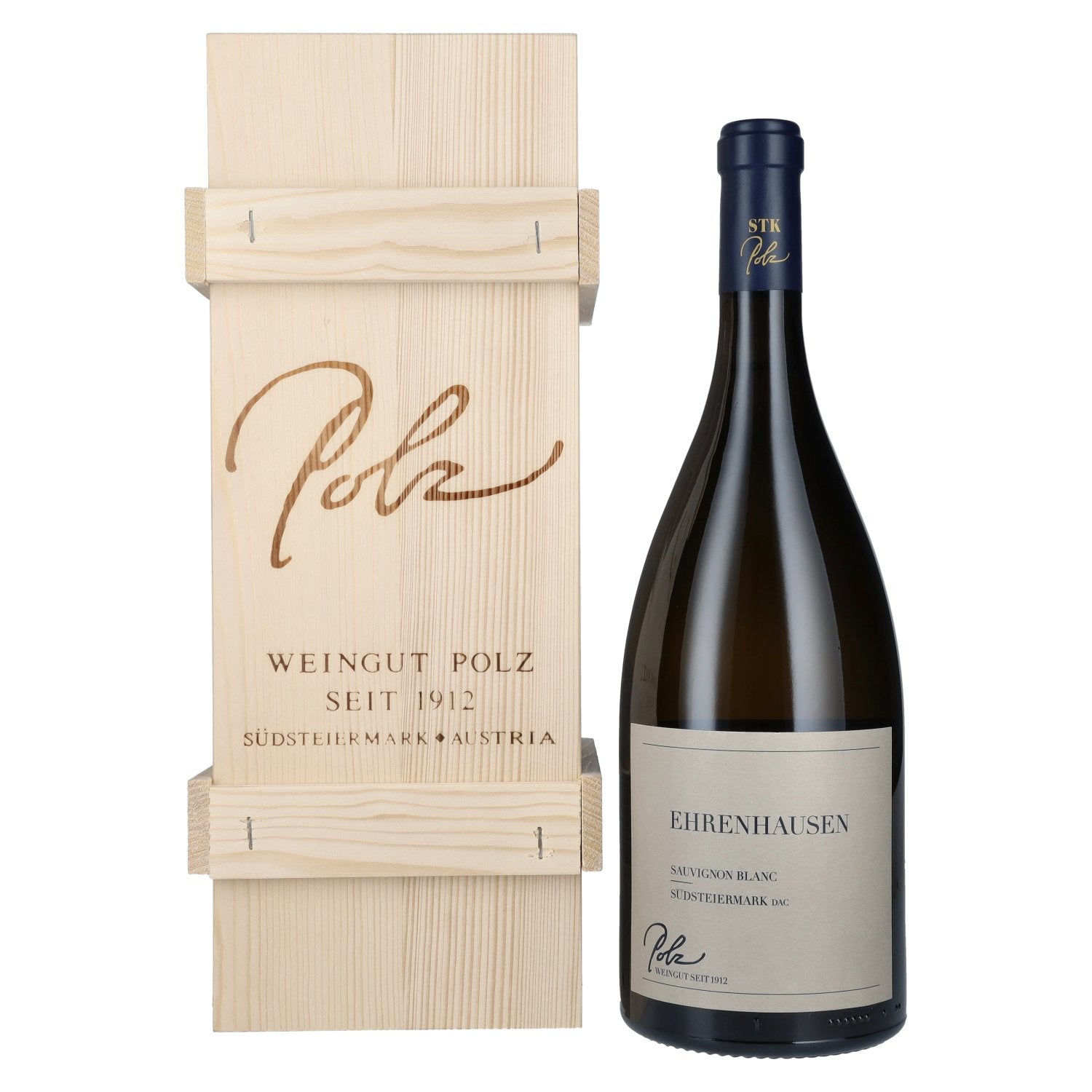 Polz Sauvignon Blanc Suedsteiermark Ehrenhausen DAC 2022 13% Vol. 1,5l in Holzkiste