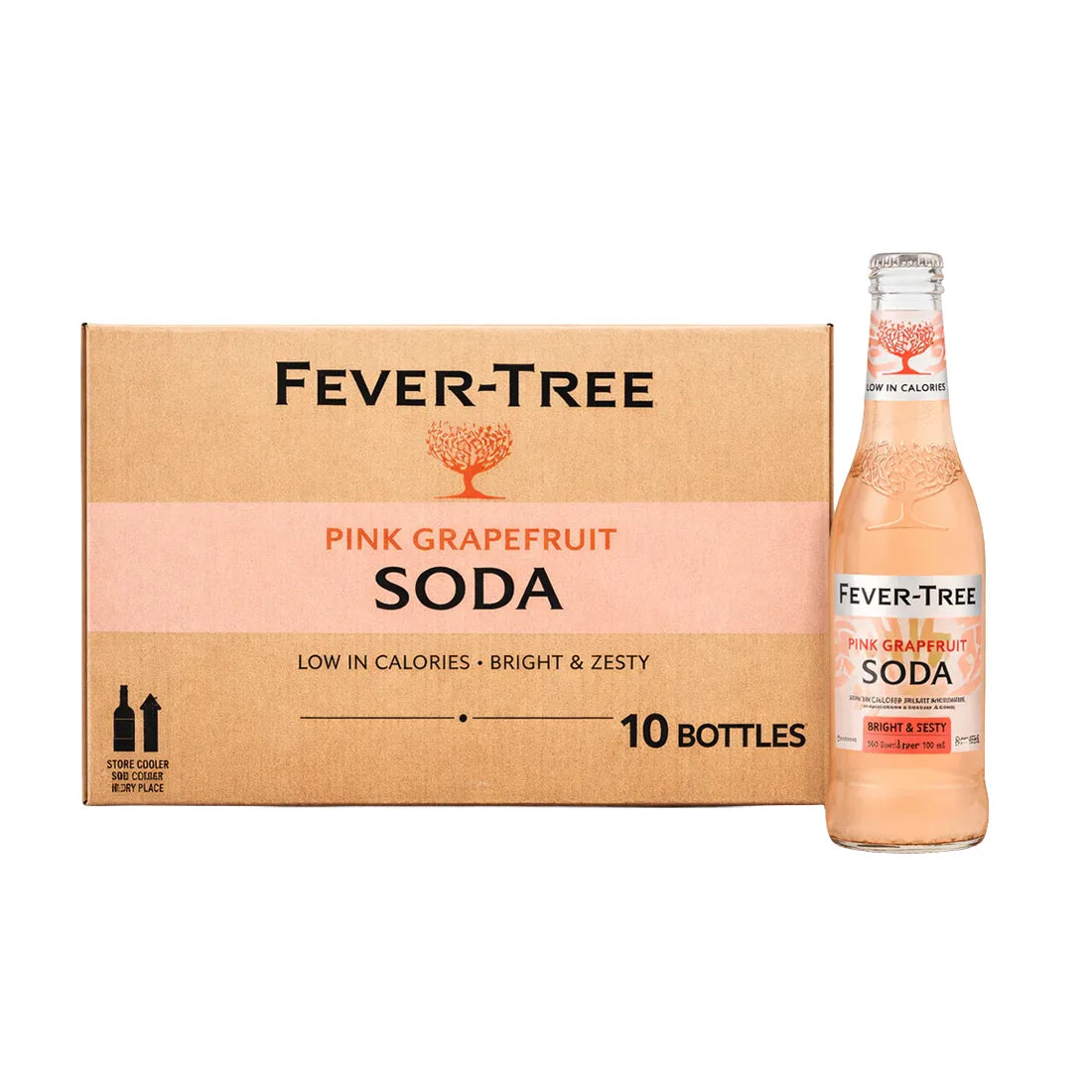 Fever-Tree Pink Grapefruit Soda 0.5l pack of 10 bottles