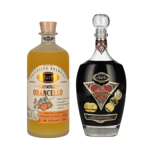 Aura Liqueur Duo: Teranino & Orancello Set