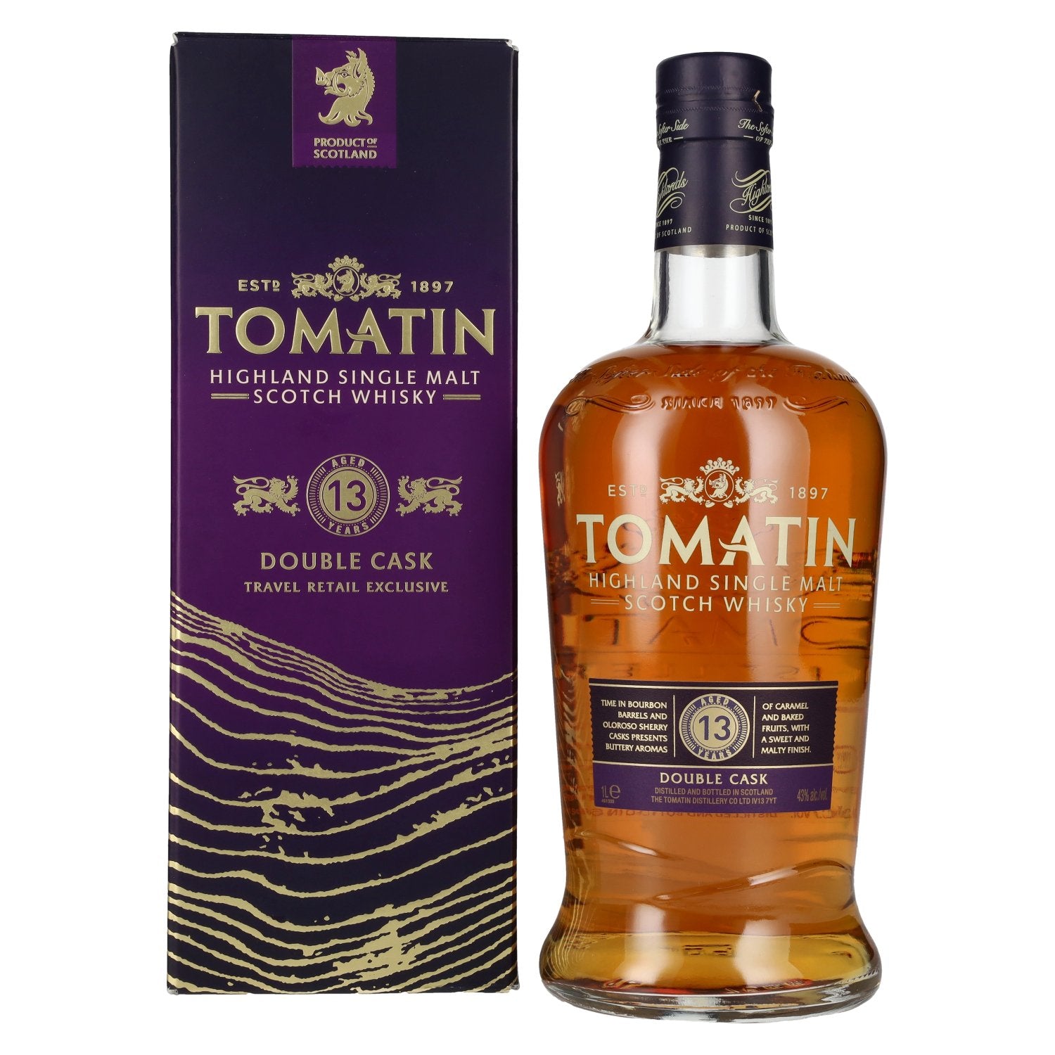 Tomatin 13 Years Old DOUBLE CASK Travel Retail 43% Vol. 1l in Giftbox