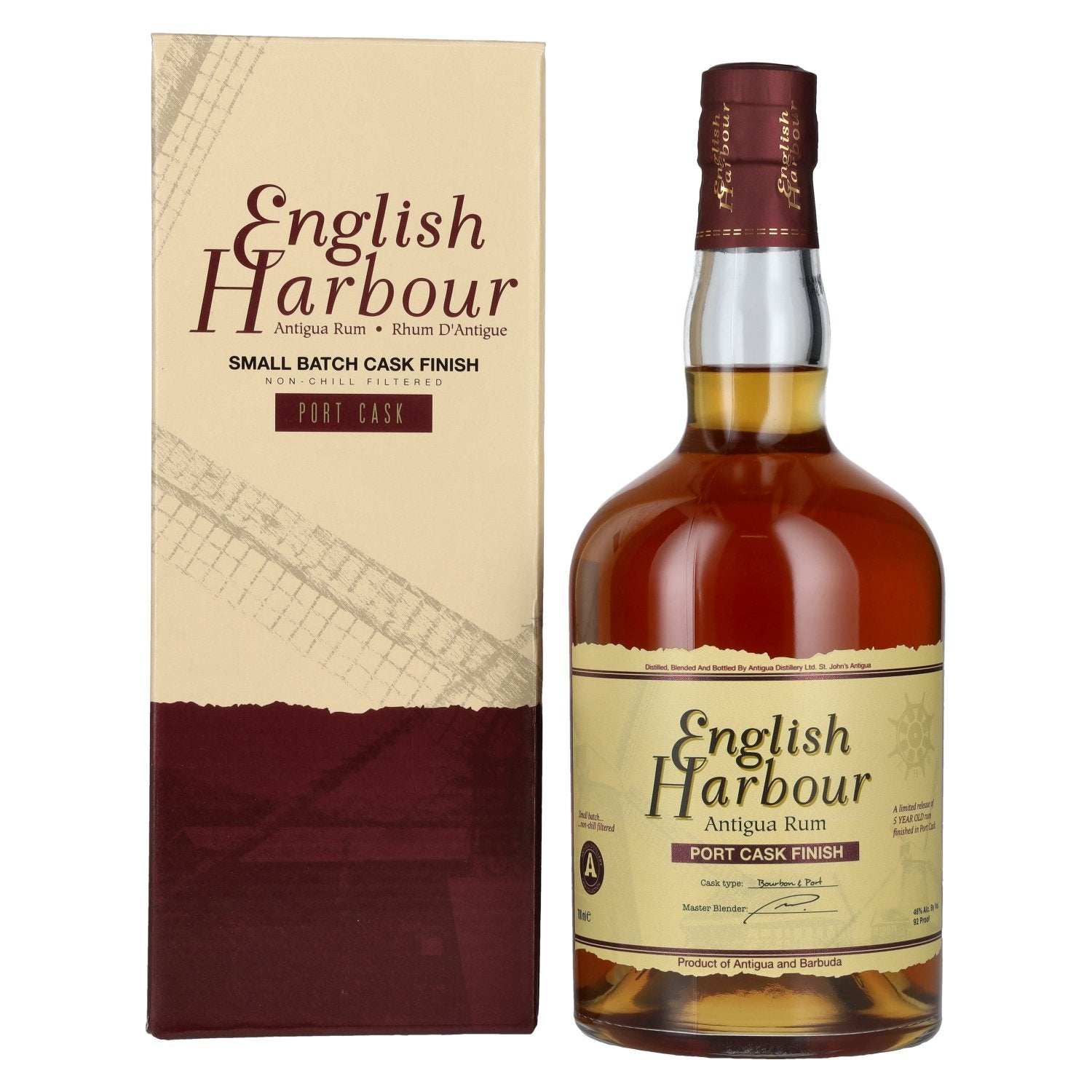 English Harbour PORT CASK FINISH Small Batch Antigua Rum 46% Vol. 0,7l in Giftbox