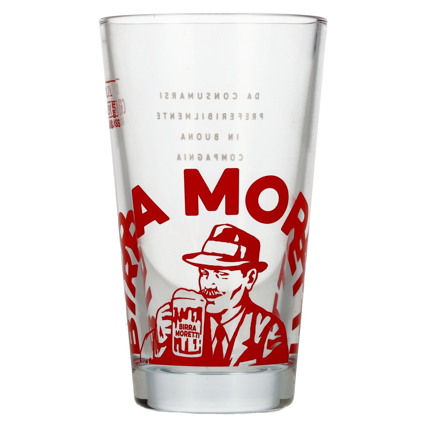 Birra Moretti glass with calibration 0,2l
