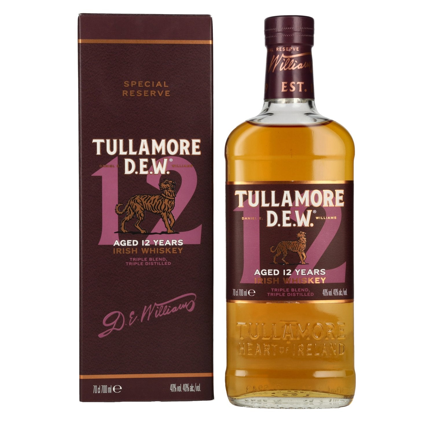 Tullamore D.E.W. 12 Years Old Irish Whiskey Special Reserve 40% Vol. 0,7l in Giftbox
