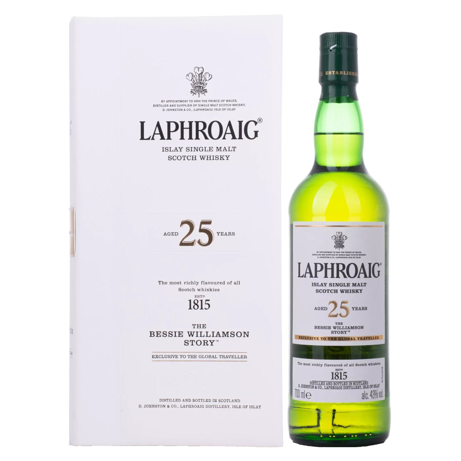 Laphroaig 25 Years Old THE BESSIE WILLIAMSON STORY Edition 2019 43% Vol. 0,7l in Giftbox