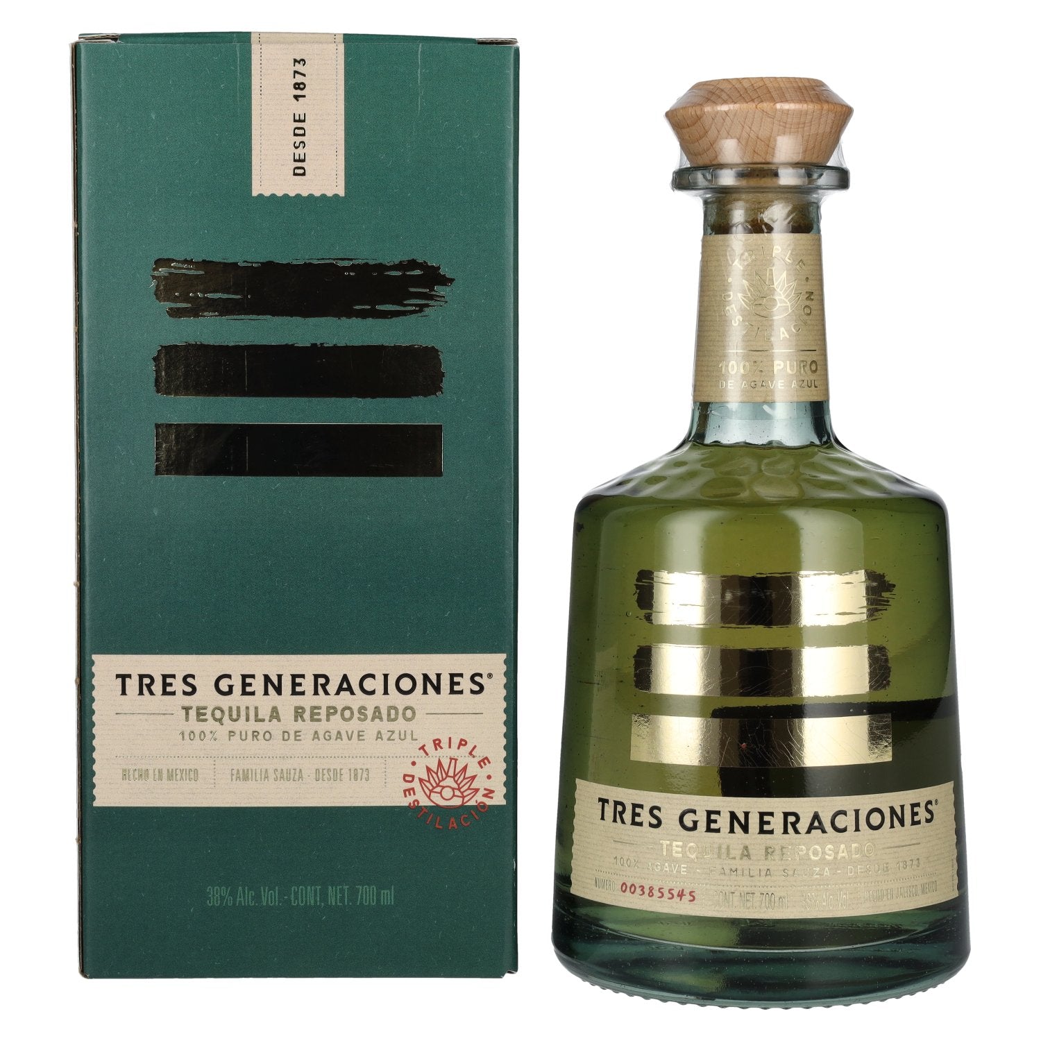 Tres Generaciones Tequila Reposado 100% Agave 38% Vol. 0,7l in Giftbox