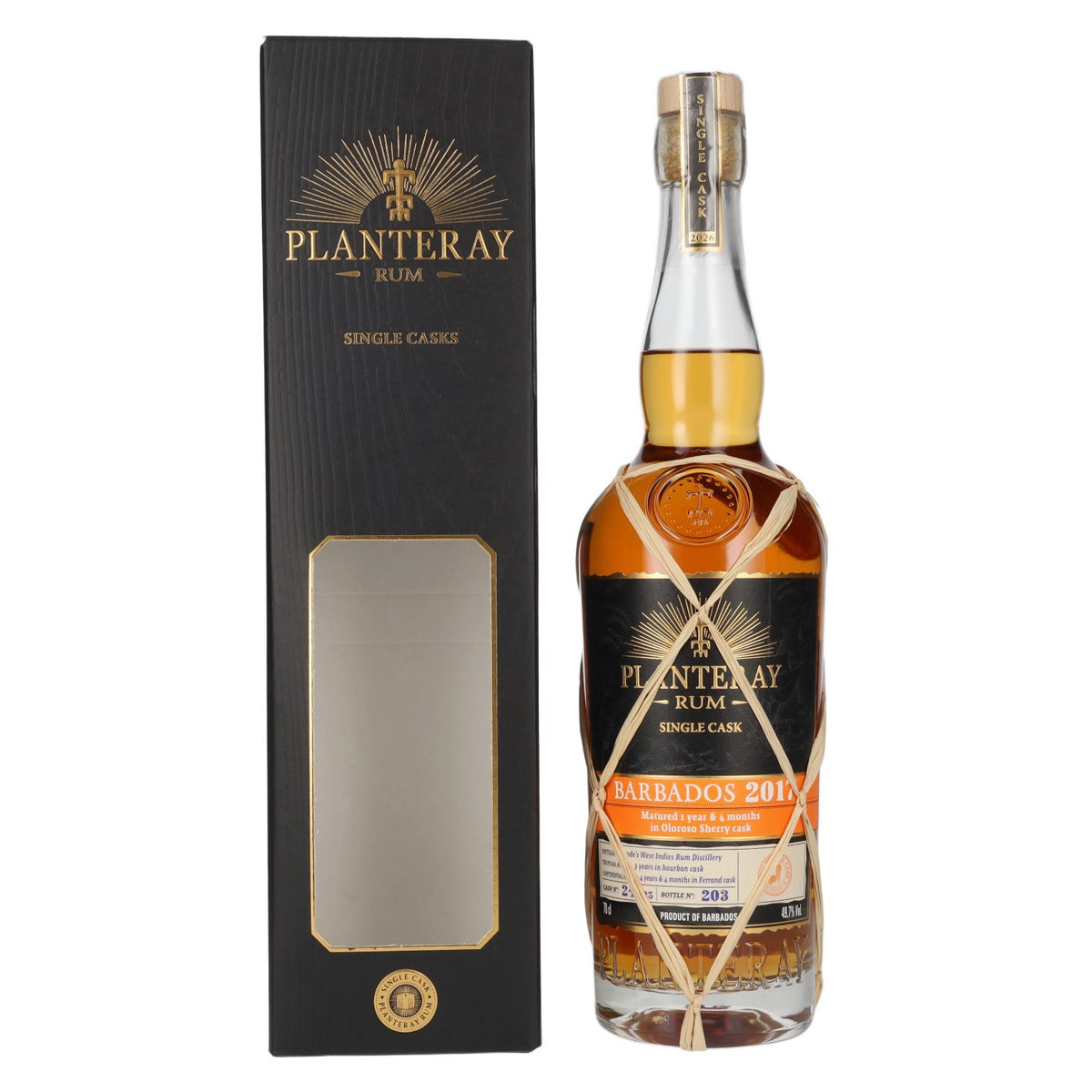 Planteray Rum BARBADOS Single Cask Olorosso Barrel 2017 49,7% Vol. 0,7l in Giftbox