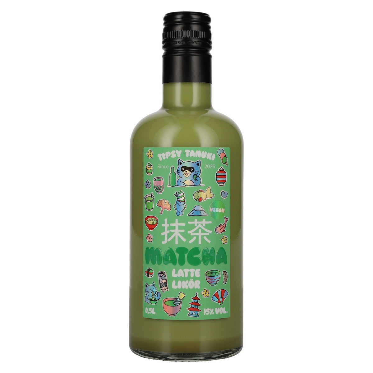 Tipsy Tanuki Matcha Latte Likoer 15% Vol. 0,5l