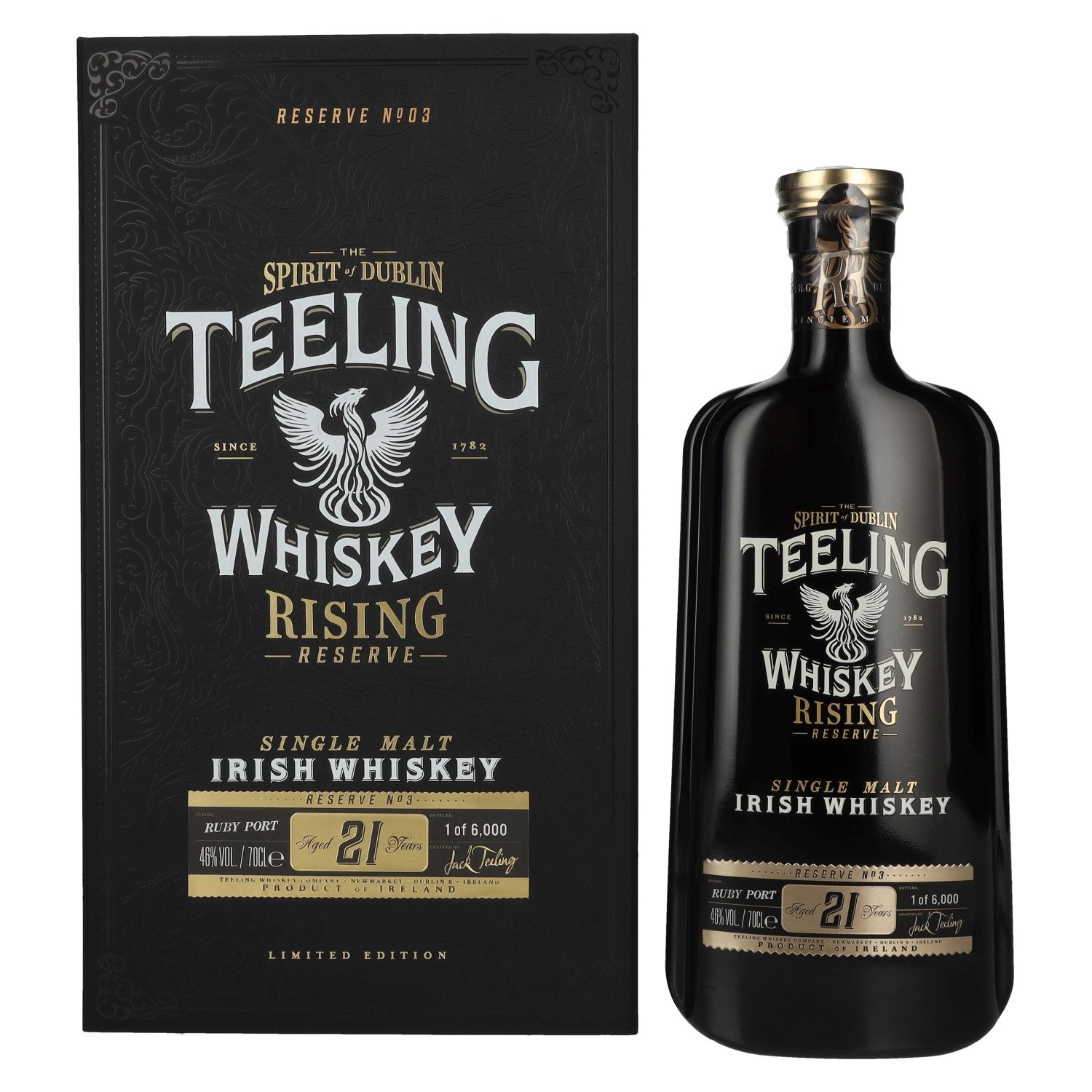 Teeling Whiskey 21 Years Old Single Malt RISING RESERVE No. 3 46% Vol. 0,7l in Giftbox