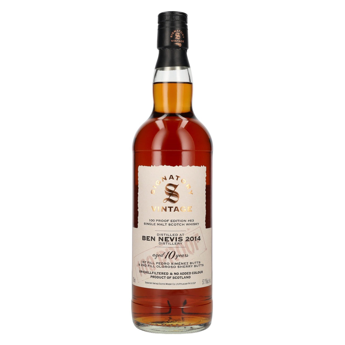 Signatory Vintage 100 Proof Edition BEN NEVIS 10 Years Old Single Malt #63 2014 57,1% Vol. 0,7l