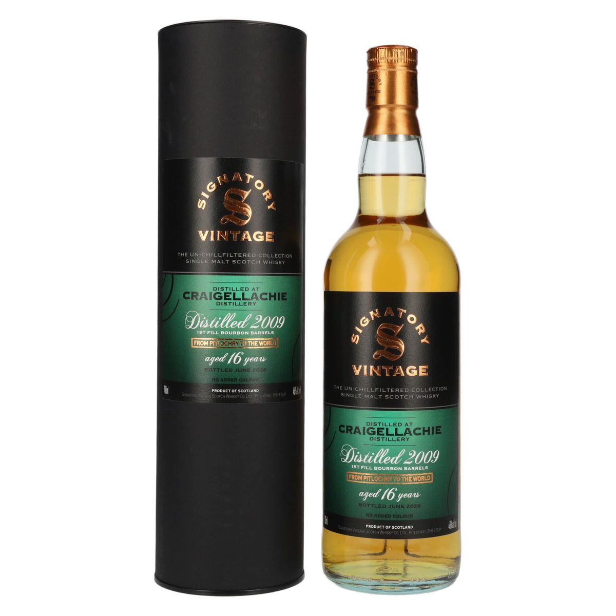 Signatory Vintage CRAIGELLACHIE 16 Years Old The Un-Chillfiltered 2009 46% Vol. 0,7l in Giftbox