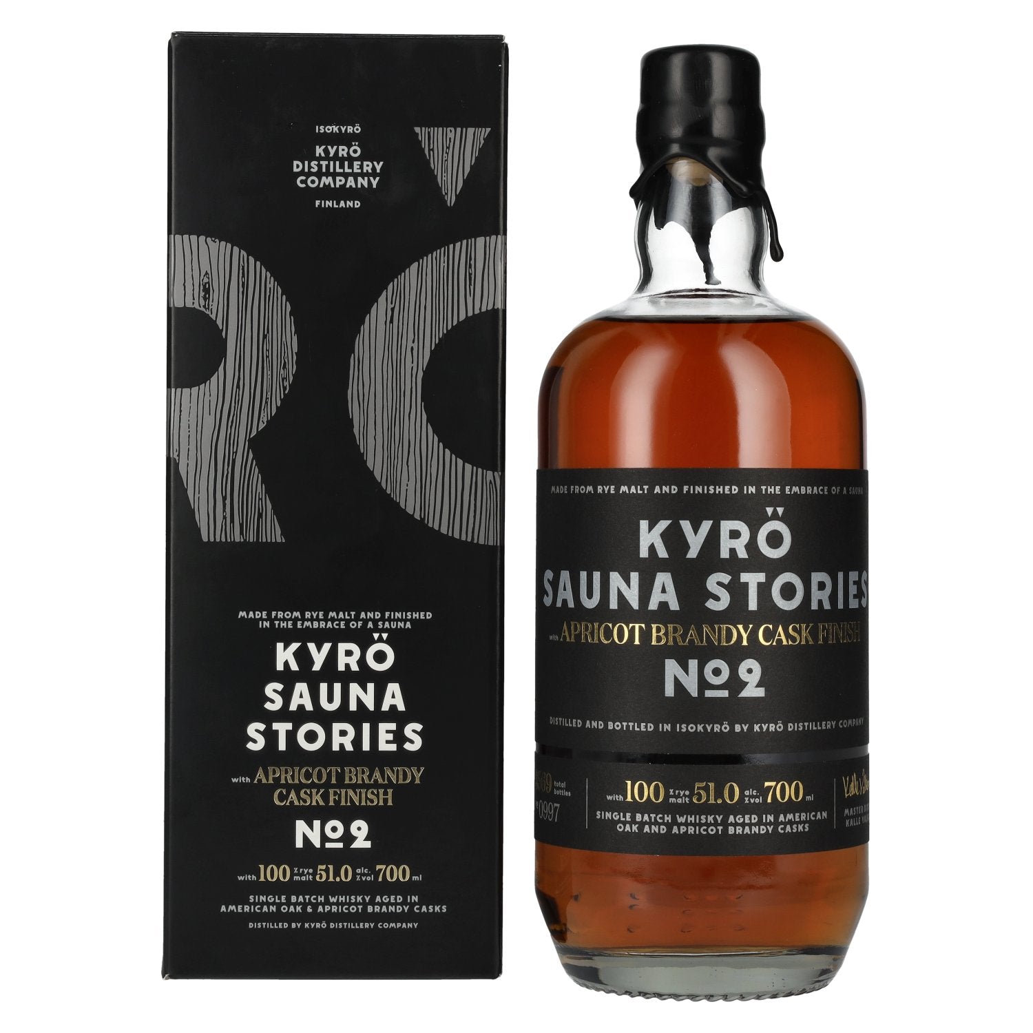 KYROE SAUNA STORIES Apricot Brandy Cask Finish No. 2 51% Vol. 0,7l in Giftbox