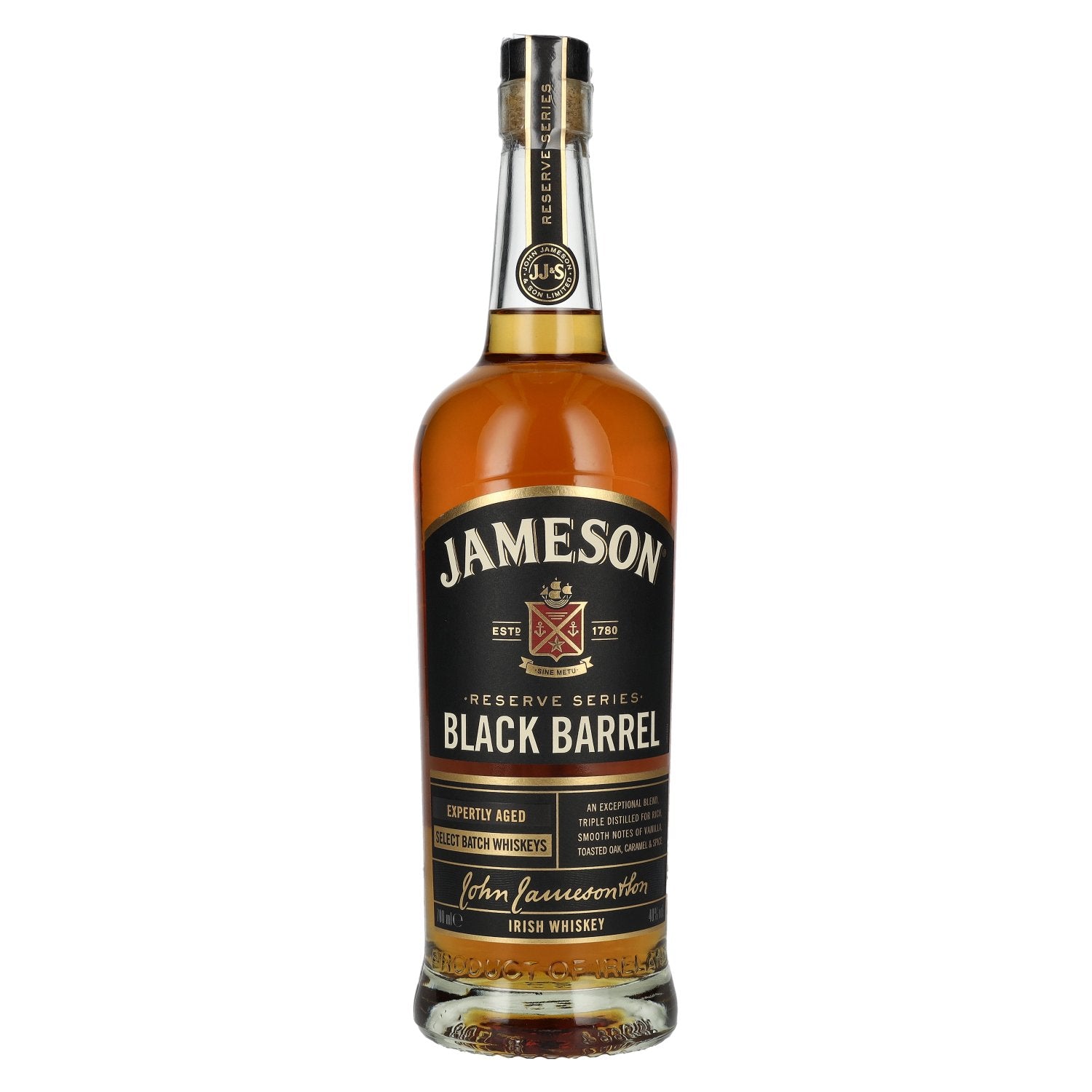 Jameson BLACK BARREL Triple Distilled Irish Whiskey 40% Vol. 0,7l