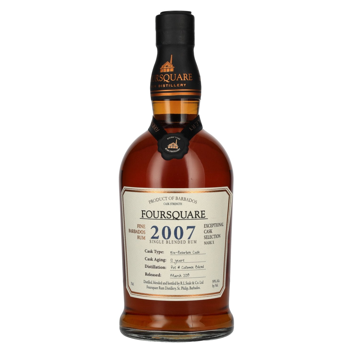 Foursquare 12 Years Old Single Blended Rum Cask Strength 2007 59% Vol. 0,7l