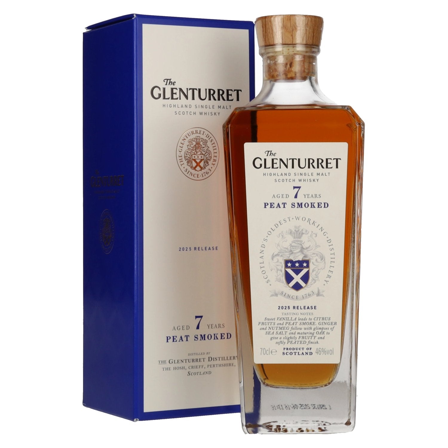 The Glenturret 7 Years Old PEAT Smoked Release 2025 46% Vol. 0,7l in Giftbox