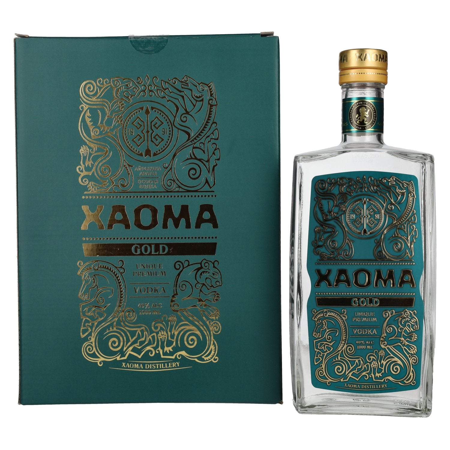 XAOMA Gold Unique Premium Vodka 40% Vol. 1l in Giftbox