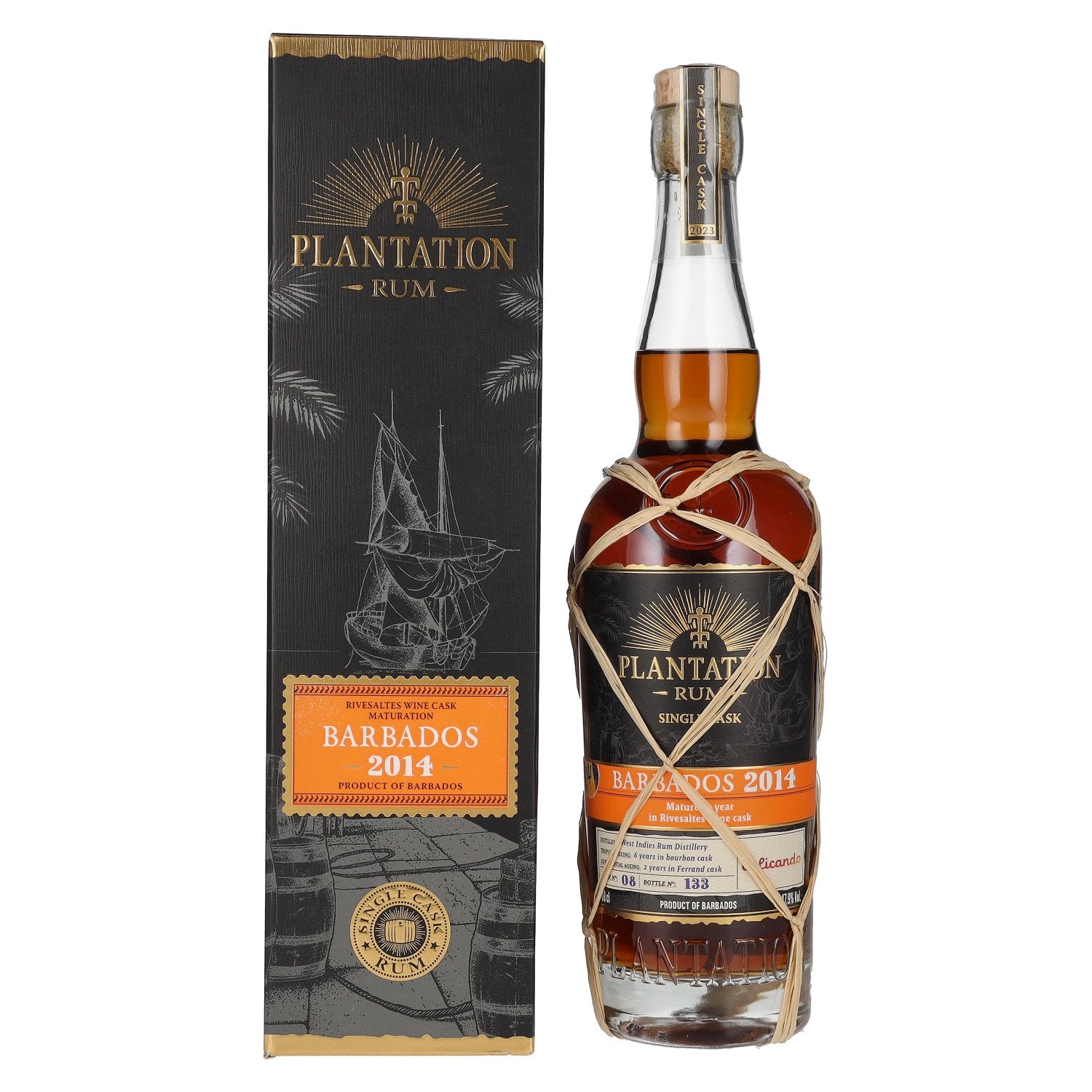 Plantation Rum BARBADOS 2014 Riversaltes Finish by delicando 2023 47,9% Vol. 0,7l in Giftbox