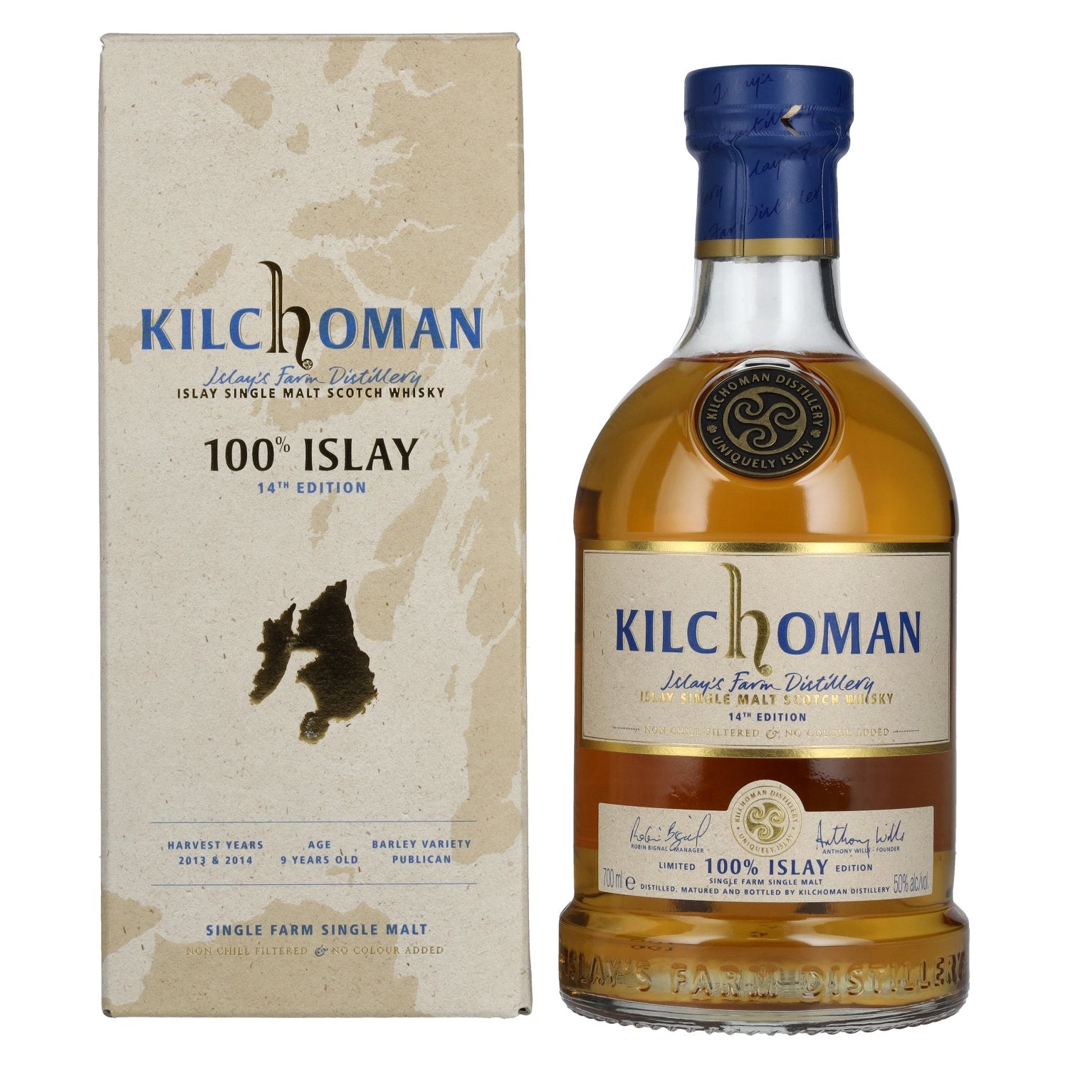 Kilchoman 100% Islay The 14th Edition Single Malt Scotch Whisky 2024 50% Vol. 0,7l in Giftbox