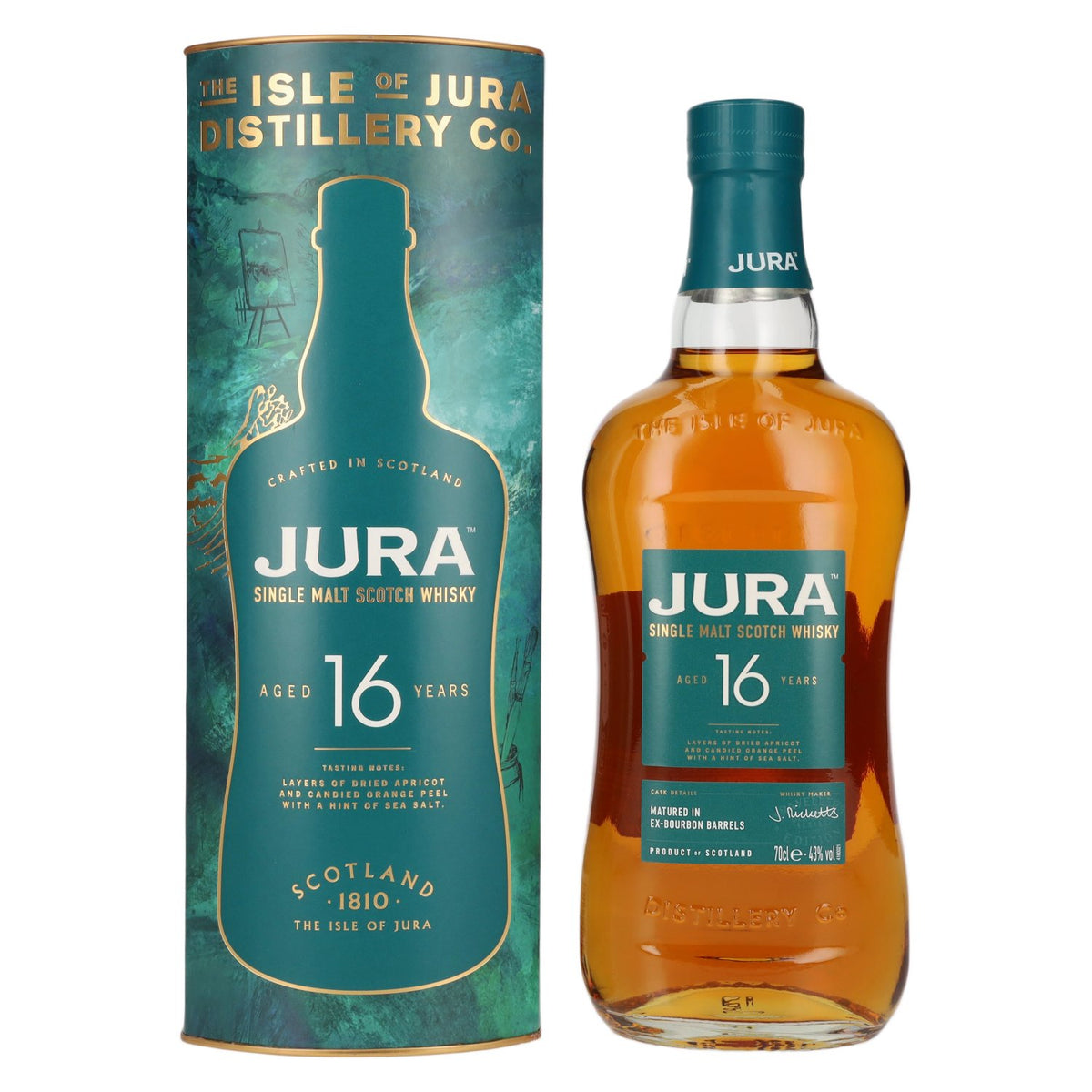 Jura 16 Years Old Single Malt Scotch Whisky 43% Vol. 0,7l in Giftbox