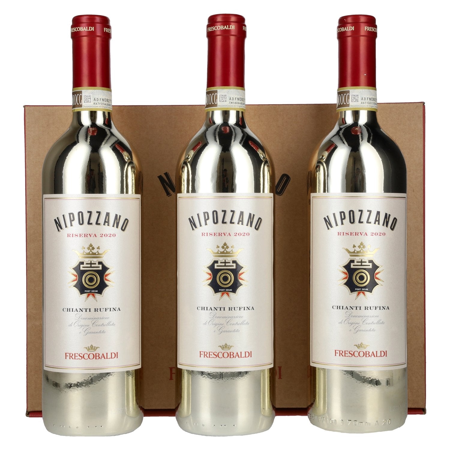 Frescobaldi NIPOZZANO Chianti Rufina Riserva GOLD EDITION DOCG 2020 13,5% Vol. 3x0,75l in Giftbox