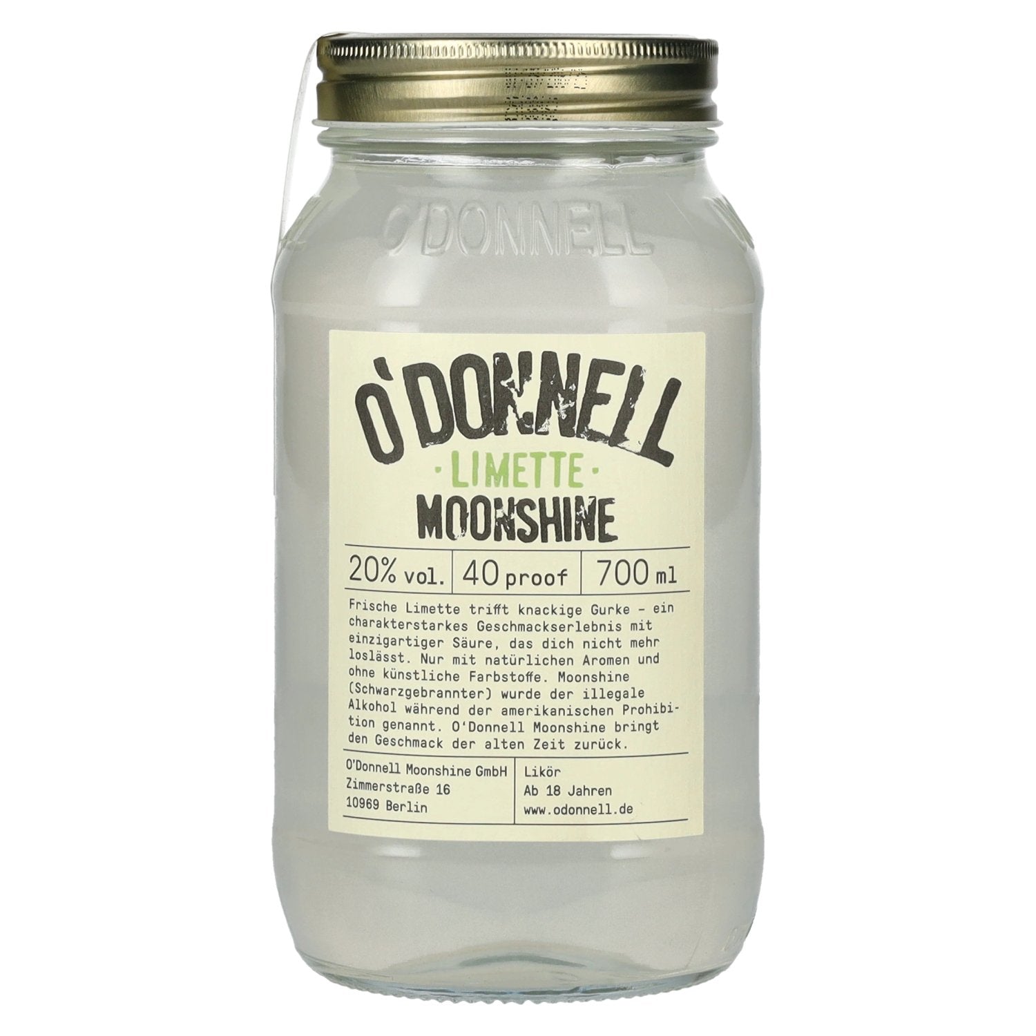 O'Donnell Moonshine LIMETTE Likoer 20% Vol. 0,7l