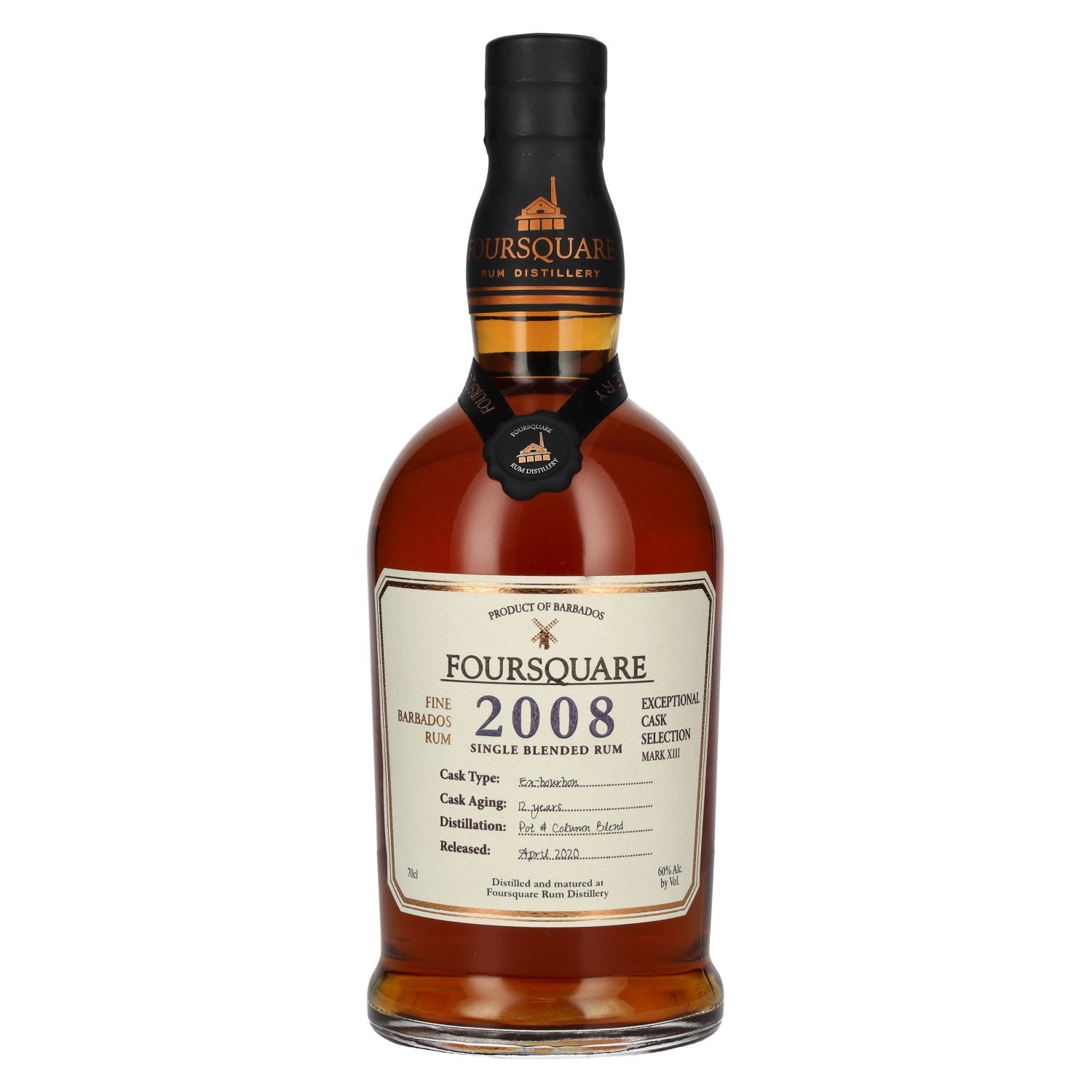 Foursquare 12 Years Old Single Blended Rum 2008 60% Vol. 0,7l