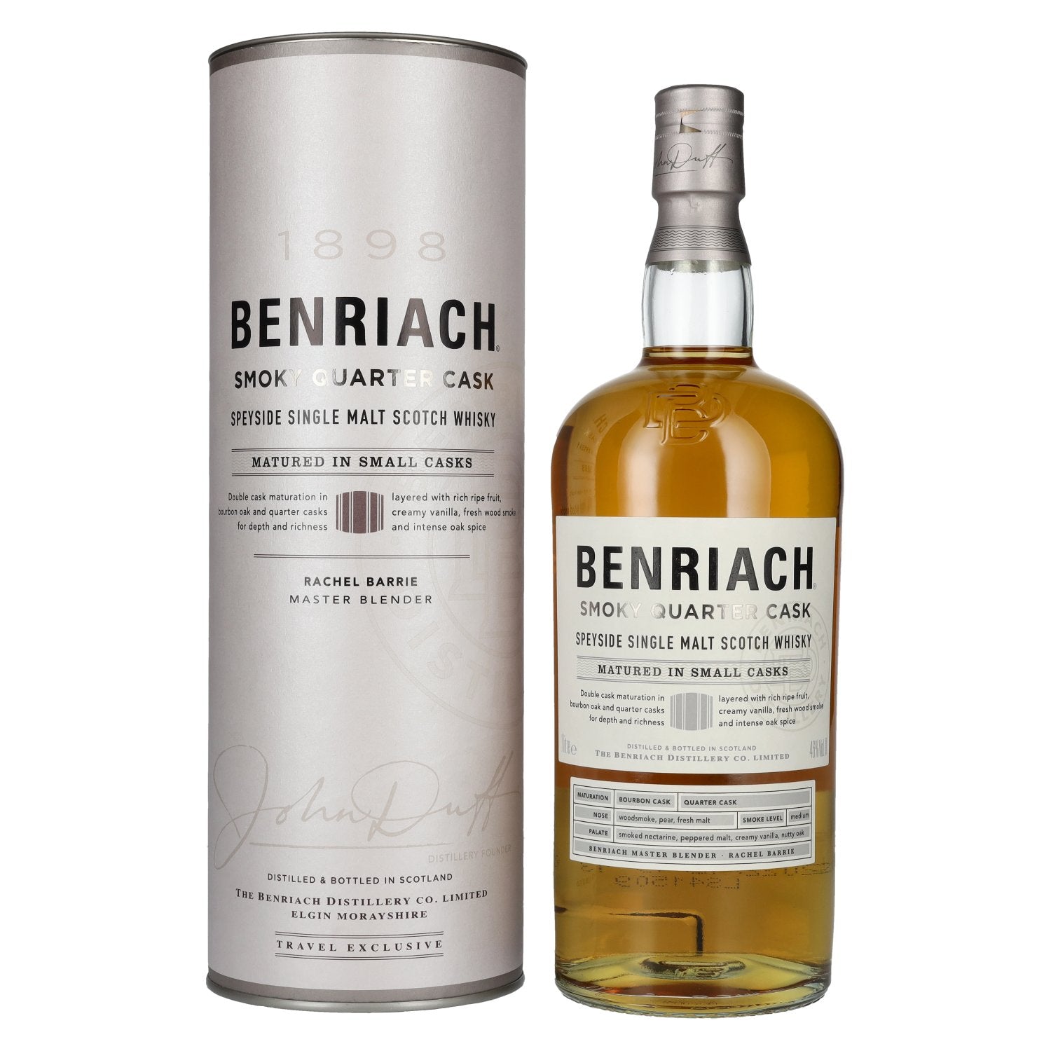 The BenRiach SMOKY QUARTER CASKS Single Malt Scotch Whisky 46% Vol. 1l in Giftbox