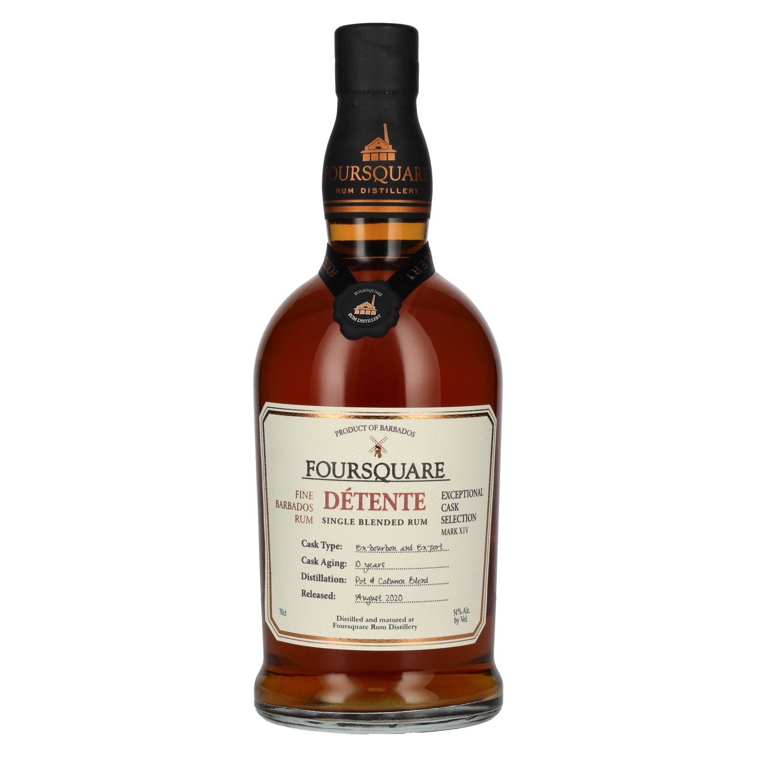 Foursquare 10 Years Old DETENTE Single Blended Rum 51% Vol. 0,7l