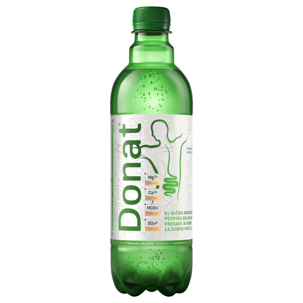 Natural mineral water Donat, 0.5L 6 bottles per pack
