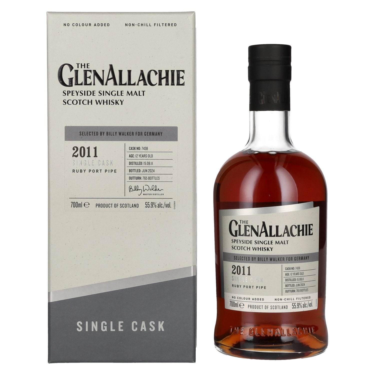 The GlenAllachie 12 Years Old RUBY PORT PIPE 2011 55,9% Vol. 0,7l in Giftbox