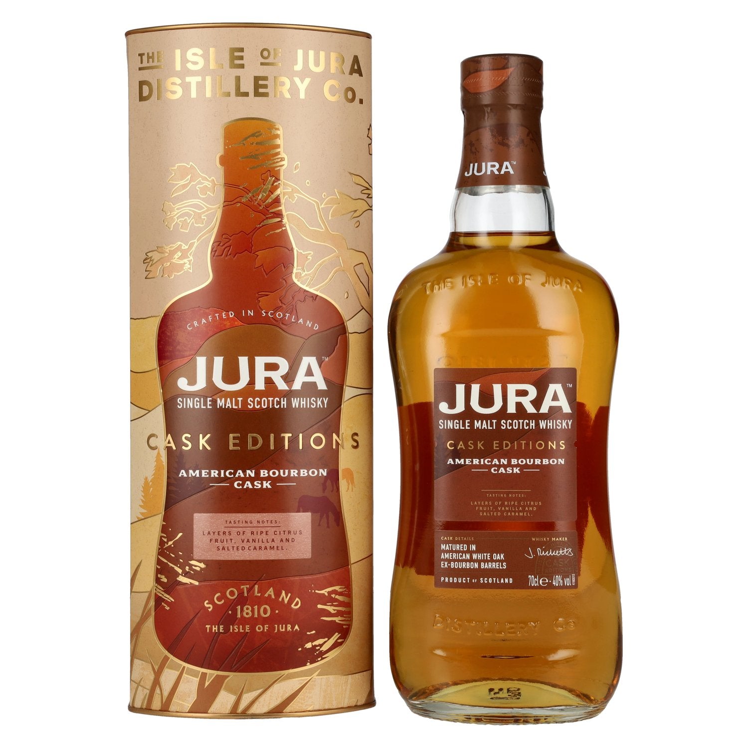 Jura AMERICAN BOURBON CASK Single Malt Scotch Whisky 40% Vol. 0,7l in Giftbox