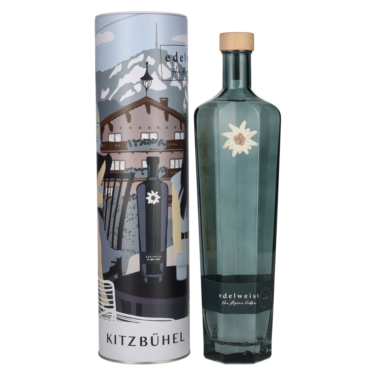 Edelweiss The Alpine Vodka KITZBUEHEL 40% Vol. 0,7l in Tinbox
