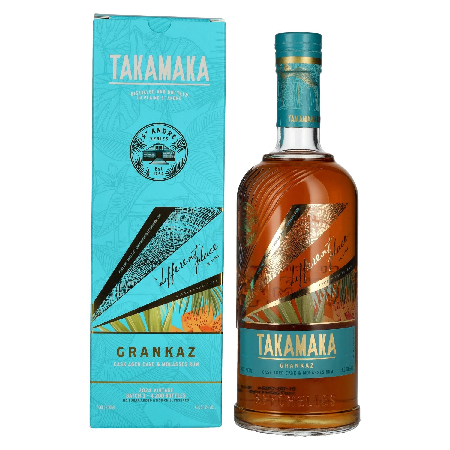 Takamaka GRANKAZ Rum Batch 3 Vintage 2024 51,6% Vol. 0,7l in Giftbox
