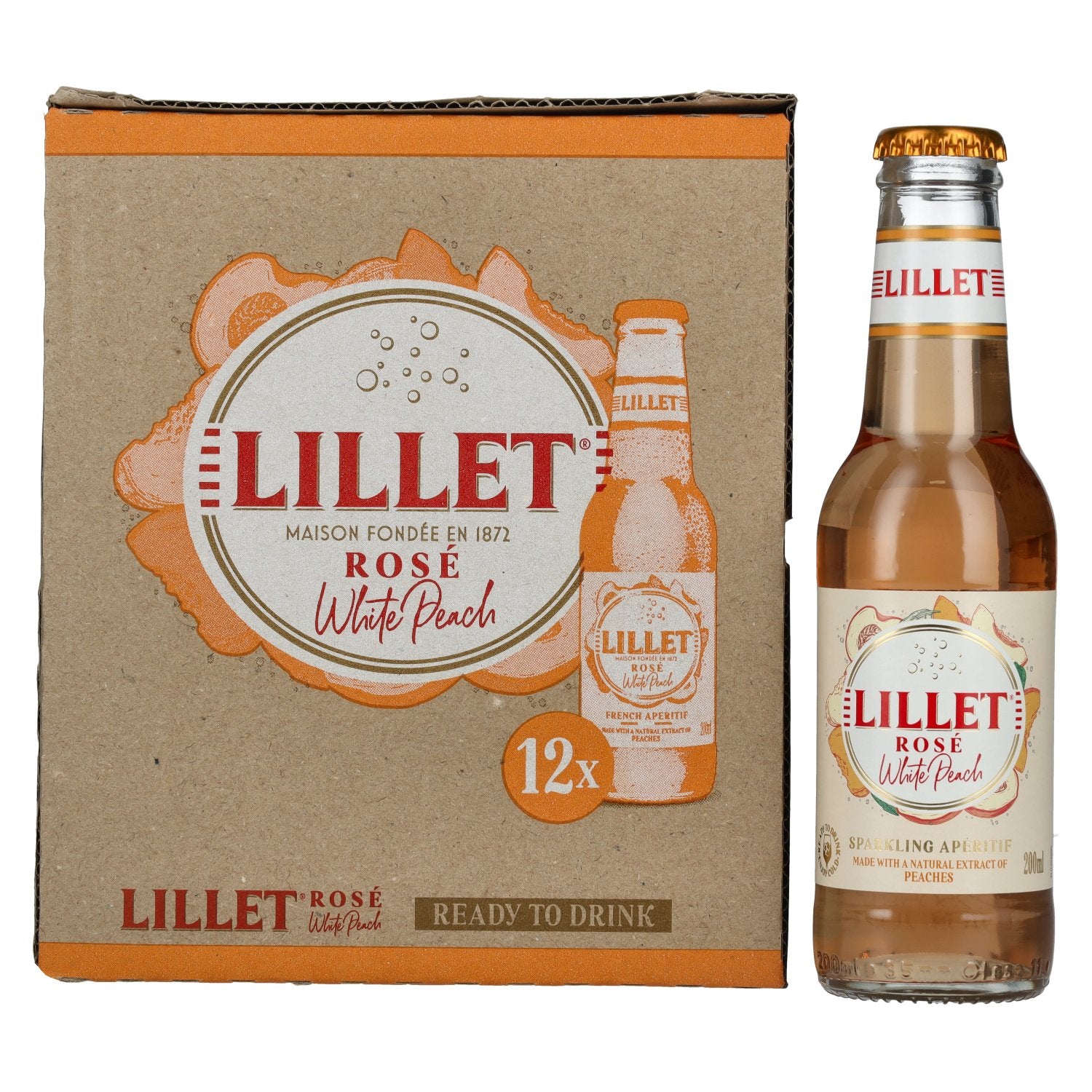 Lillet Rose White Peach 5% Vol. 12x0,2l