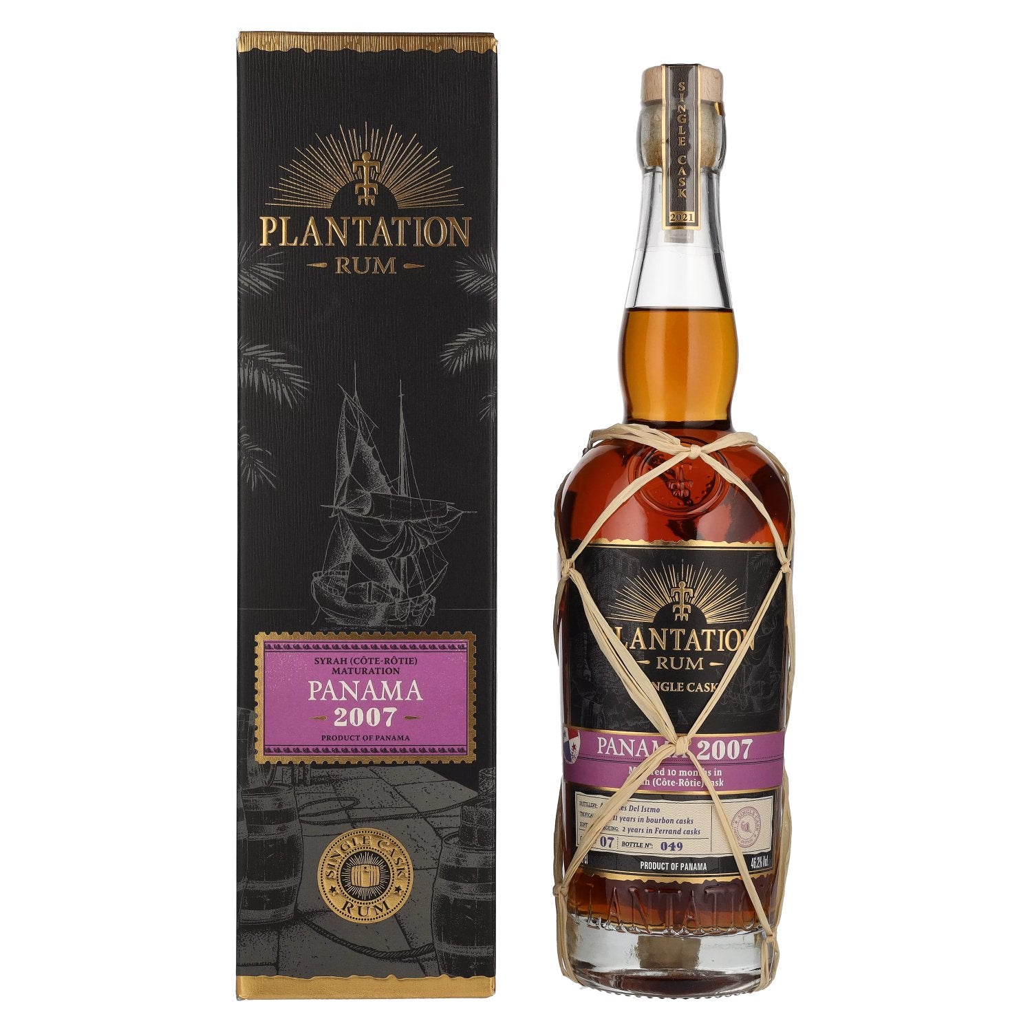 Plantation Rum PANAMA 2007 Syrah Cask Maturation Edition 2021 46,2% Vol. 0,7l in Giftbox