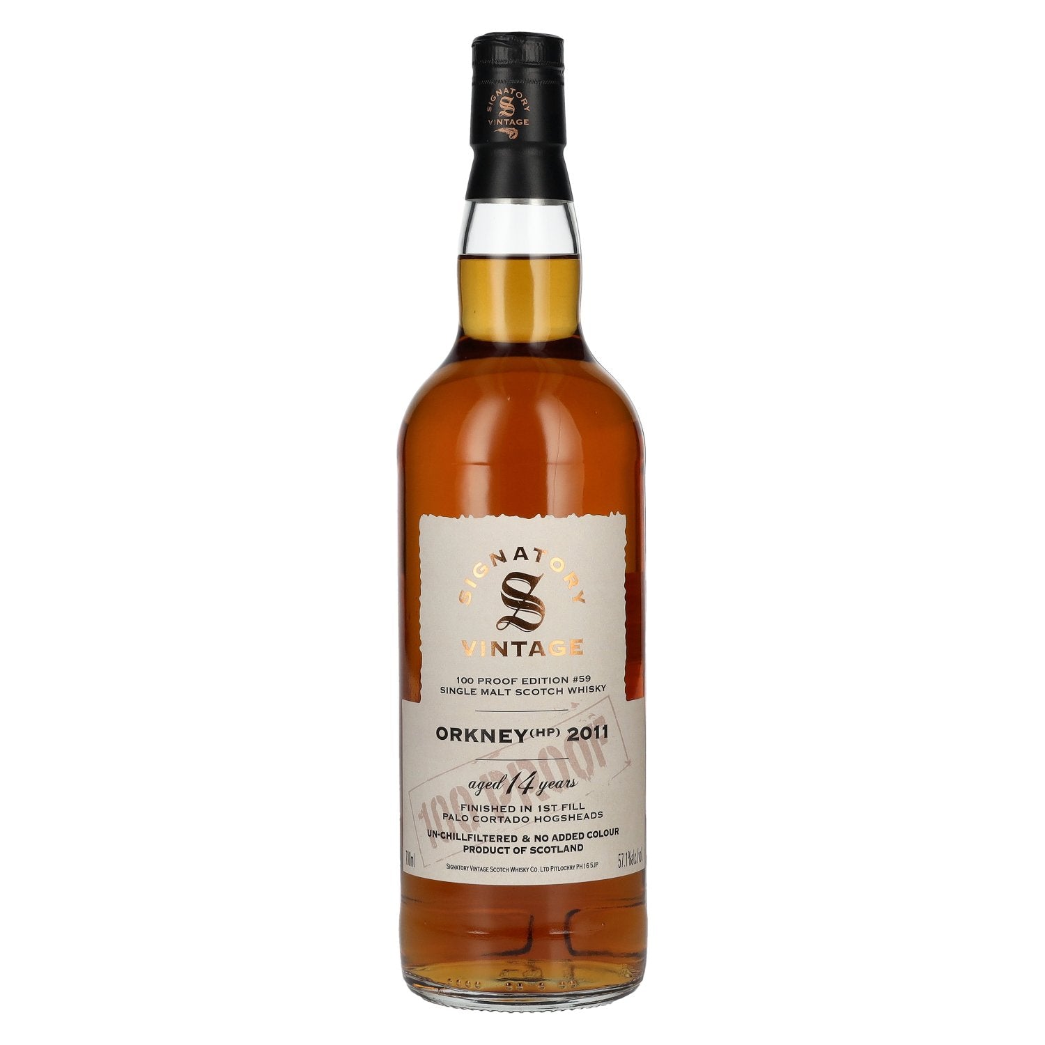 Signatory Vintage 100 Proof Edition ORKNEY (HP) 14 Years Old Single Malt Palo Cortado Cask #59 2011 0,7l