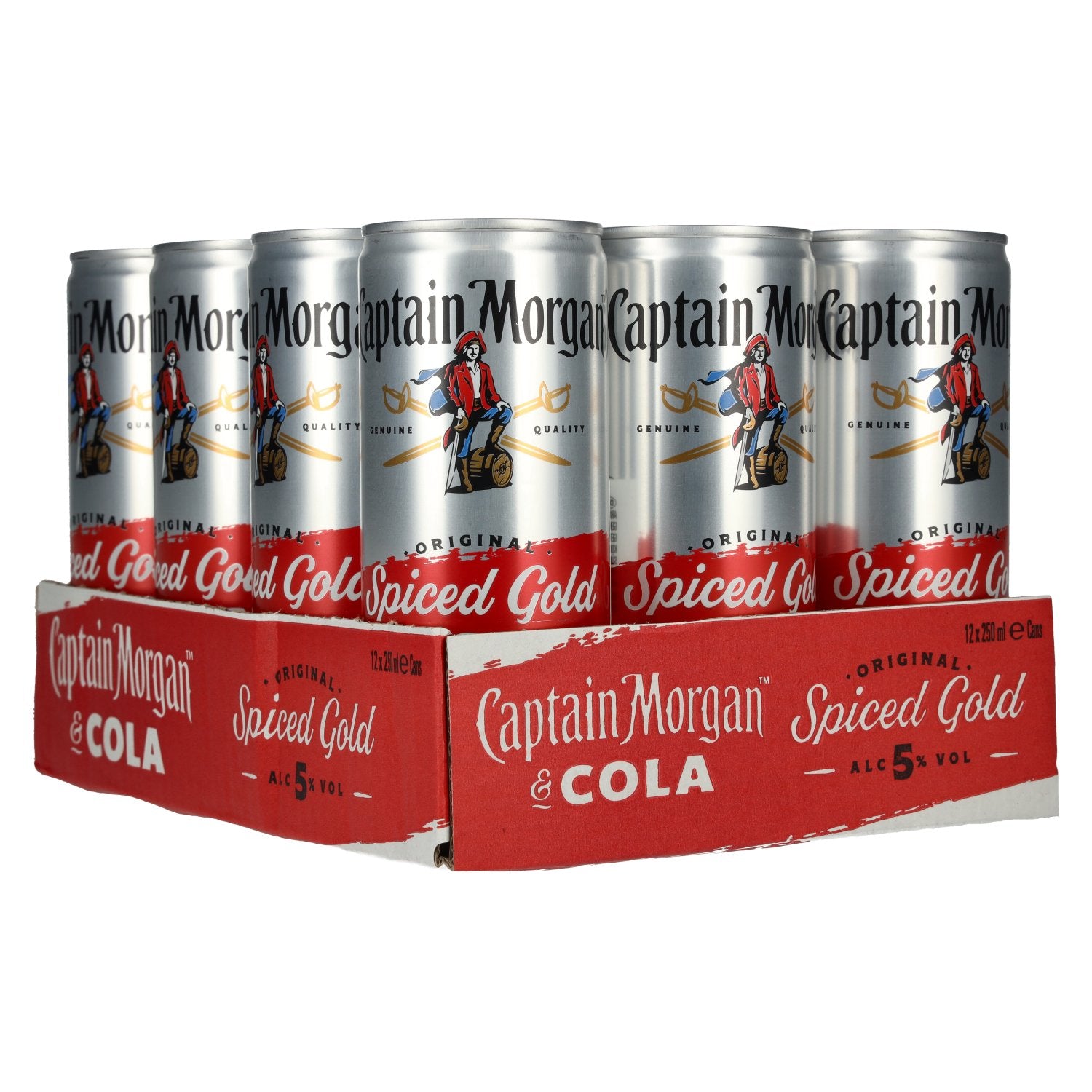 Captain Morgan Original Spiced Gold & Cola 5% Vol. 12x0,25l Dosen Pfand