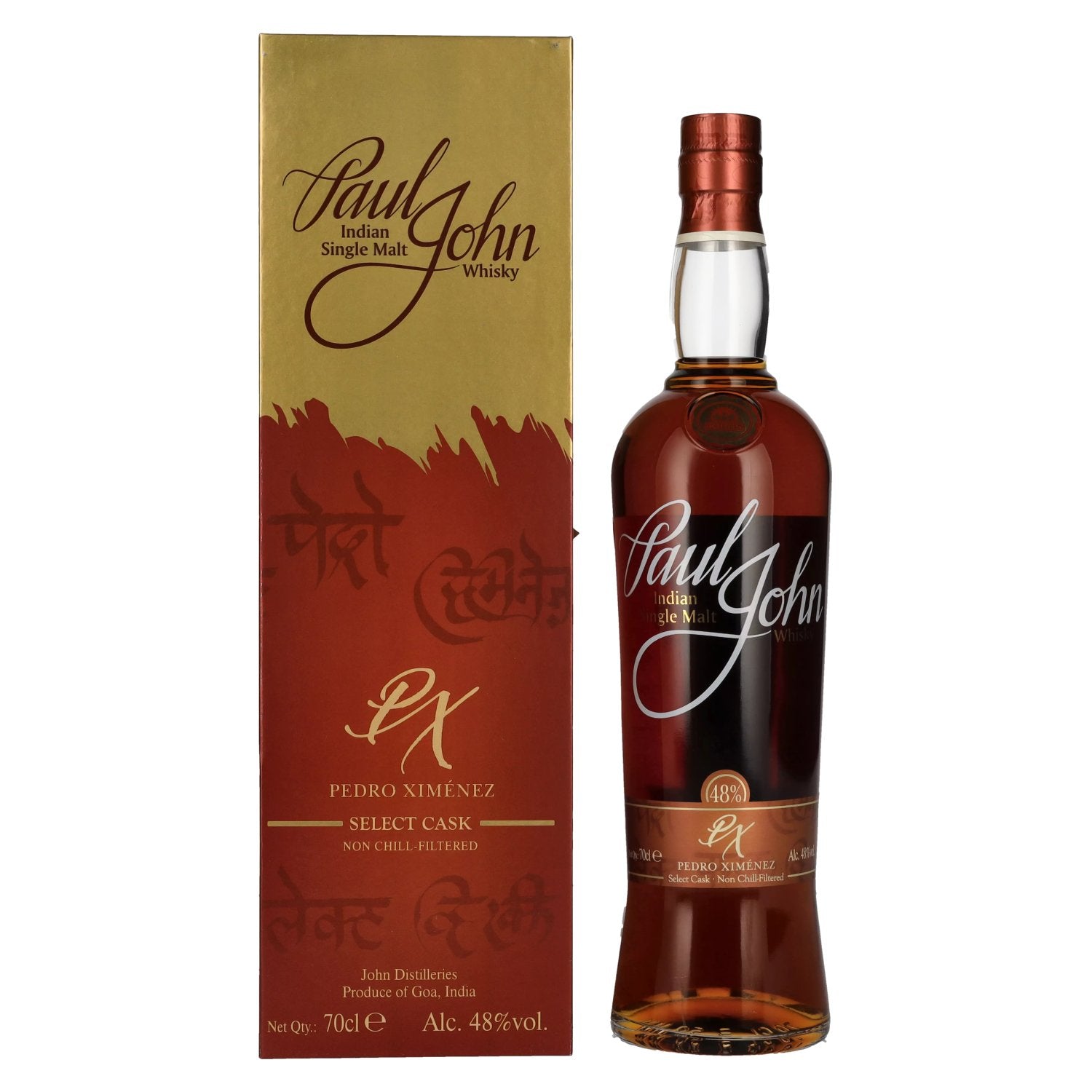 Paul John PX SELECT CASK Indian Single Malt Whisky 48% Vol. 0,7l in Giftbox