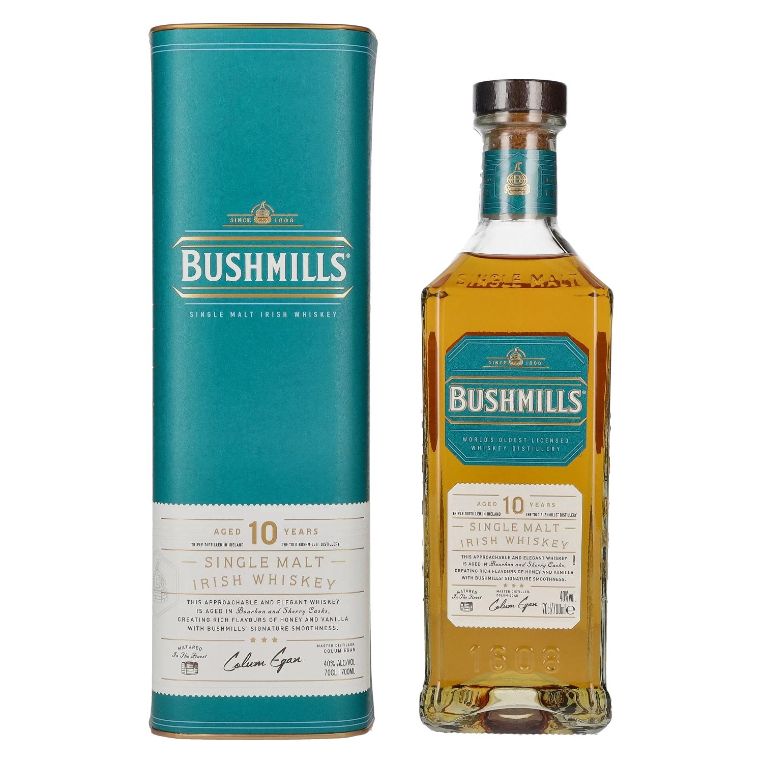 Bushmills 10 Years Old Single Malt Irish Whiskey 40% Vol. 0,7l in Giftbox