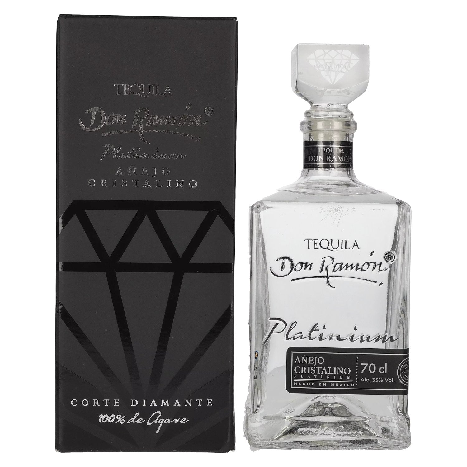 Don Ramon Platinum Anejo Cristalino 100% Agave 35% Vol. 0,7l in Giftbox