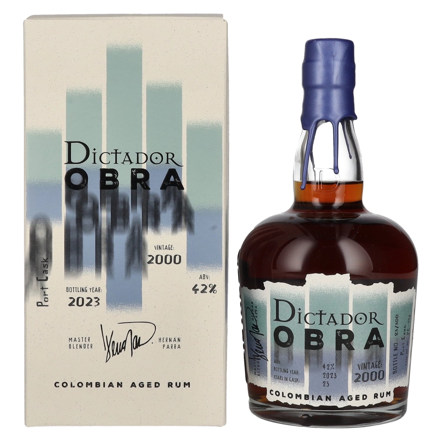 Dictador OBRA VINTAGE 23 Years Old PORT CASK Rum 2000 42% Vol. 0,7l in Giftbox