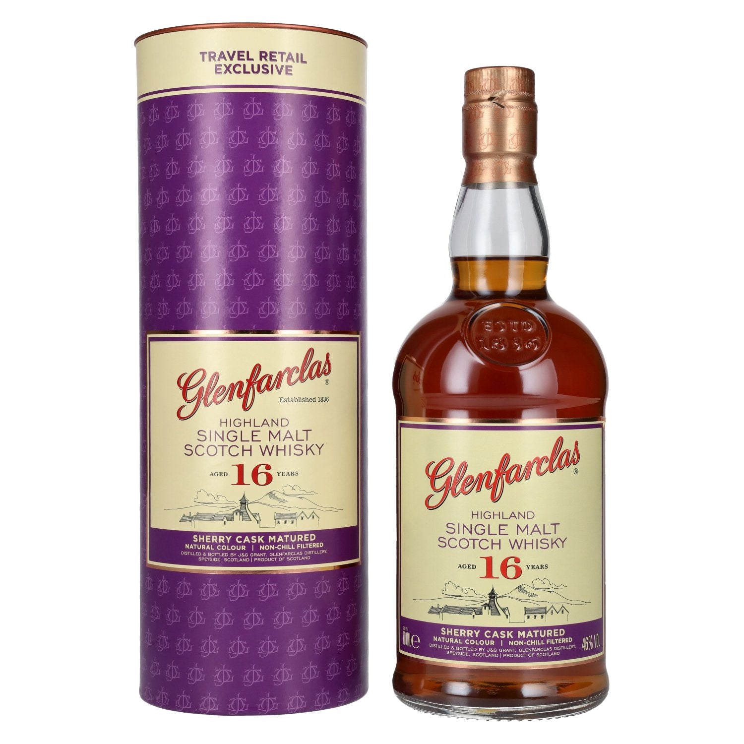 Glenfarclas 16 Years Old Highland Single Malt Scotch Whisky 46% Vol. 0,7l in Giftbox