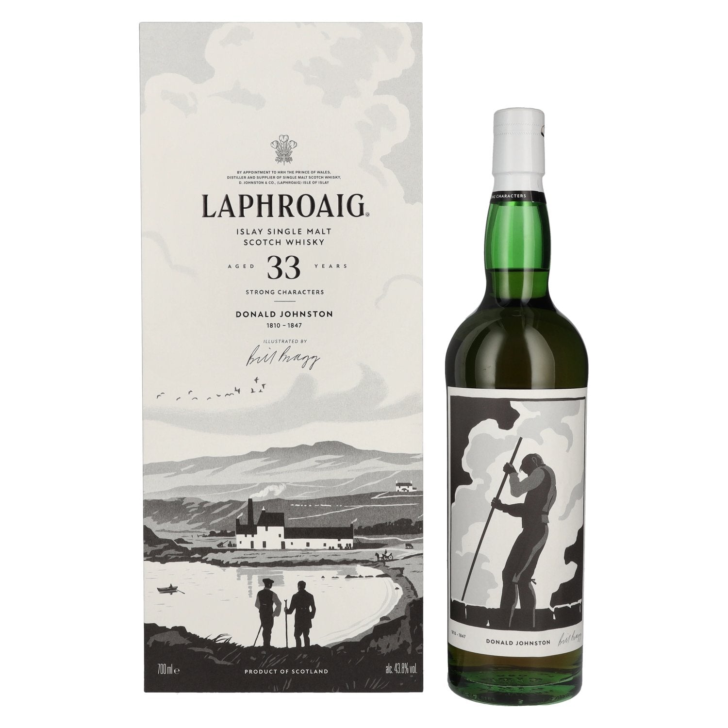 Laphroaig 33 Years Old Strong Characters DONALD JOHNSTON Islay Single Malt 43,8% Vol. 0,7l in Giftbox