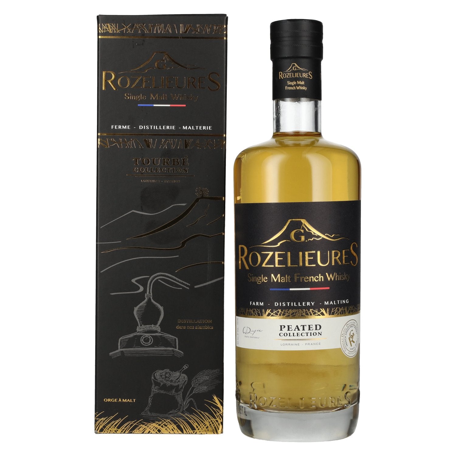 G. Rozelieures TOURBE (PEATED) COLLECTION Single Malt Whisky 46% Vol. 0,7l in Giftbox
