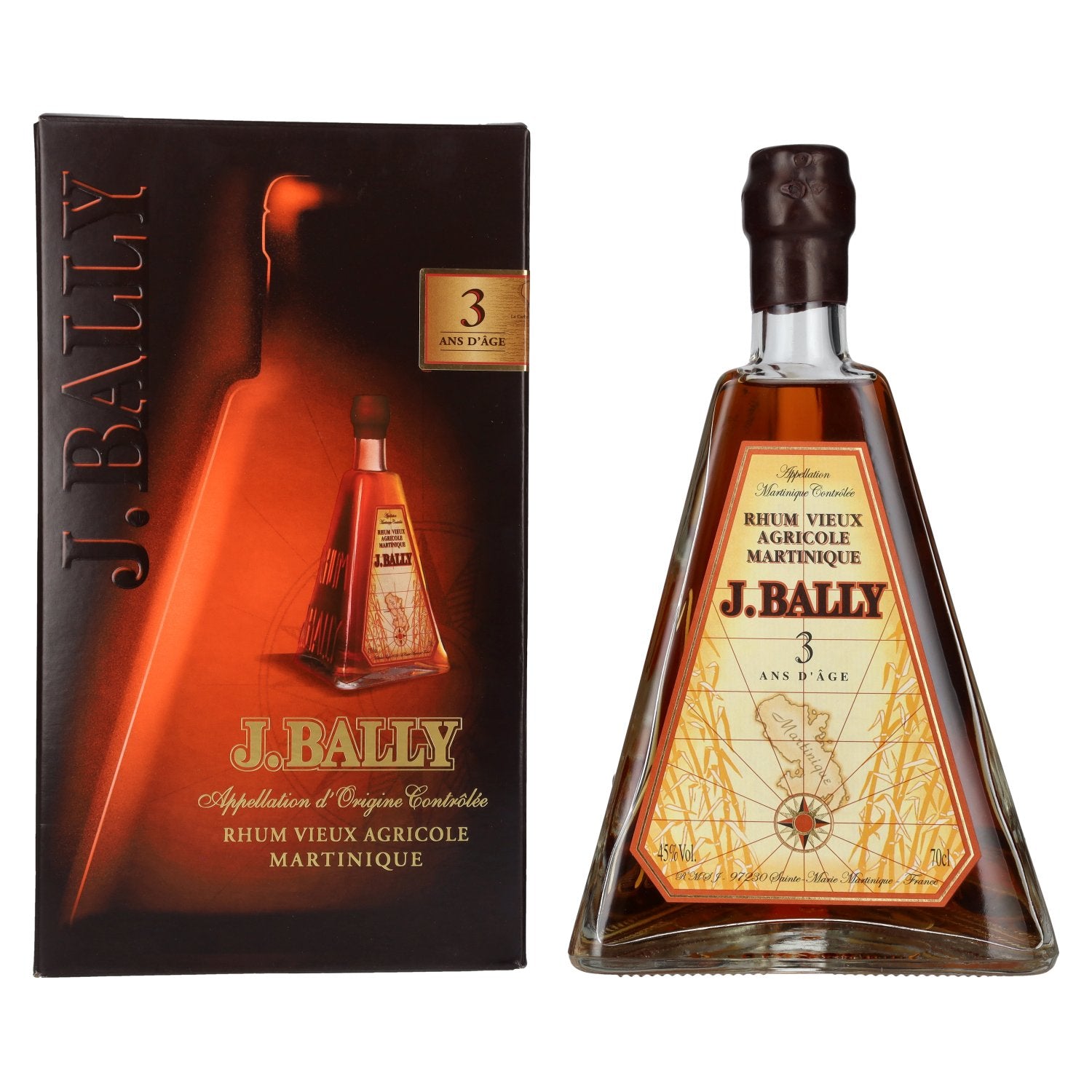 J. Bally Rhum Vieux Agricole Martinique 3 Ans D'Age 45% Vol. 0,7l in Giftbox