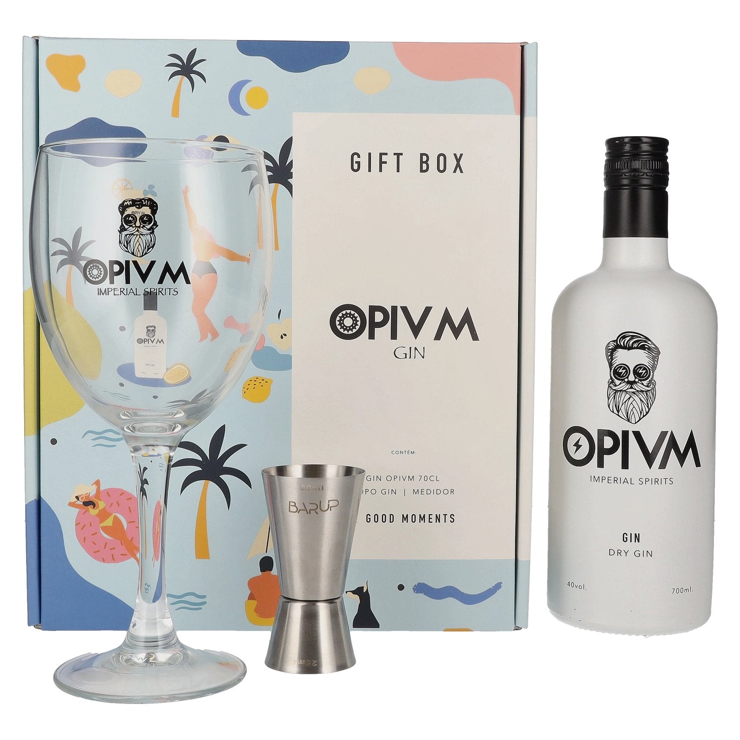 OPIVM Imperial Spirits Dry Gin 40% Vol. 0,7l in Giftbox with glass & Messbecher